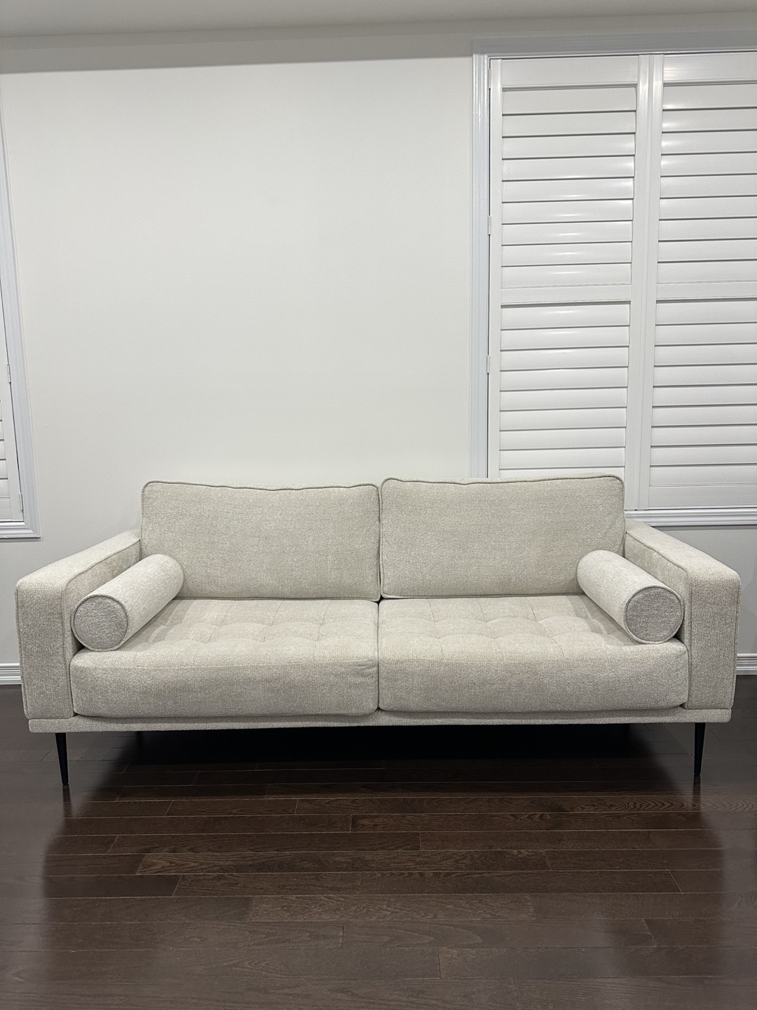 Beige Sofa with Black Legs