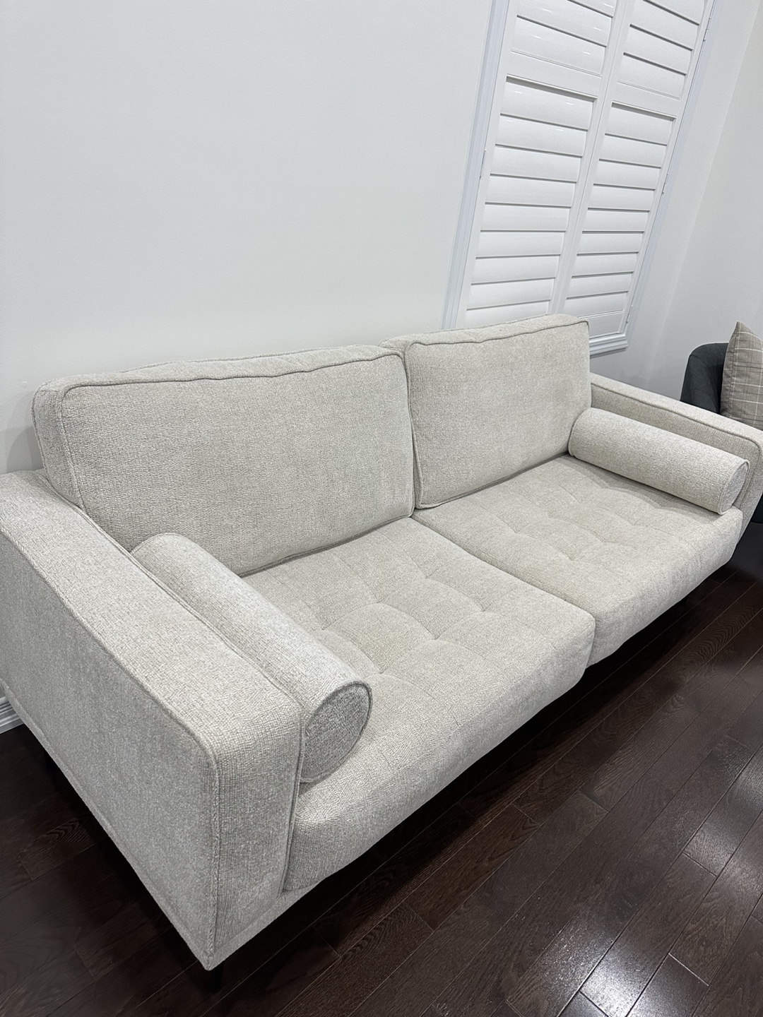 Beige Sofa with Black Legs - photo 3