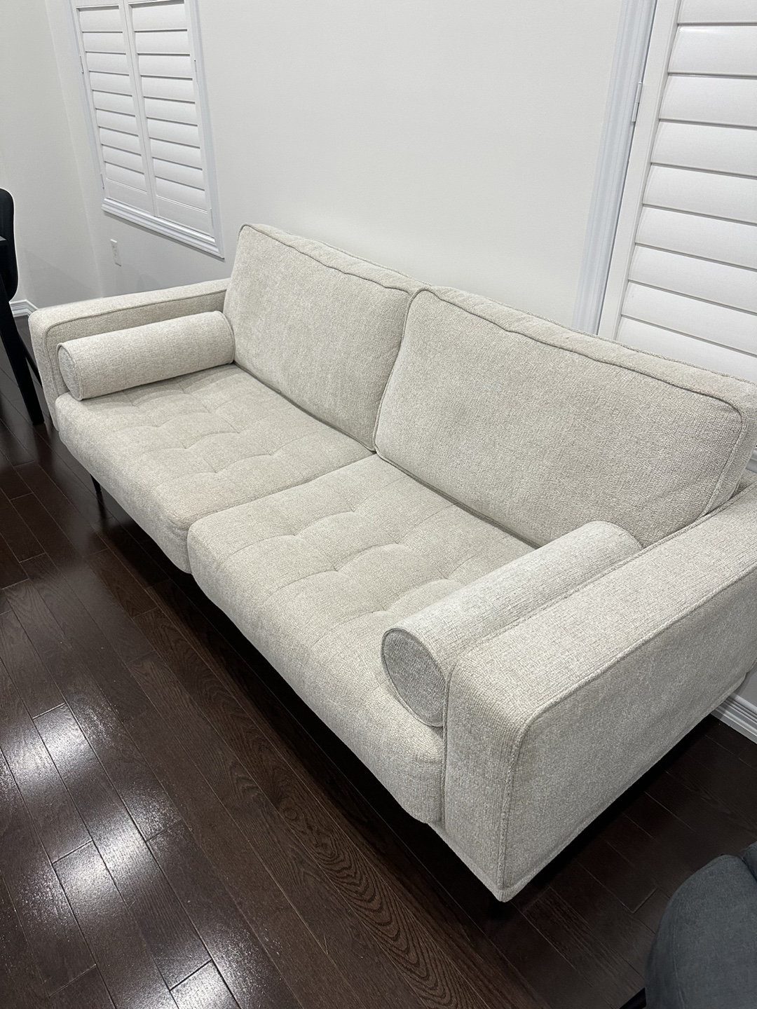 Beige Sofa with Black Legs - photo 2