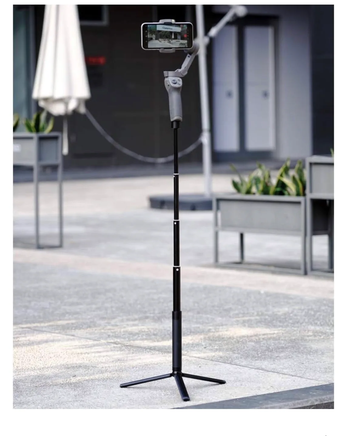 MAXCAM Selfie Stick Tripod Extension Rod for DJI OM image indicator(5)