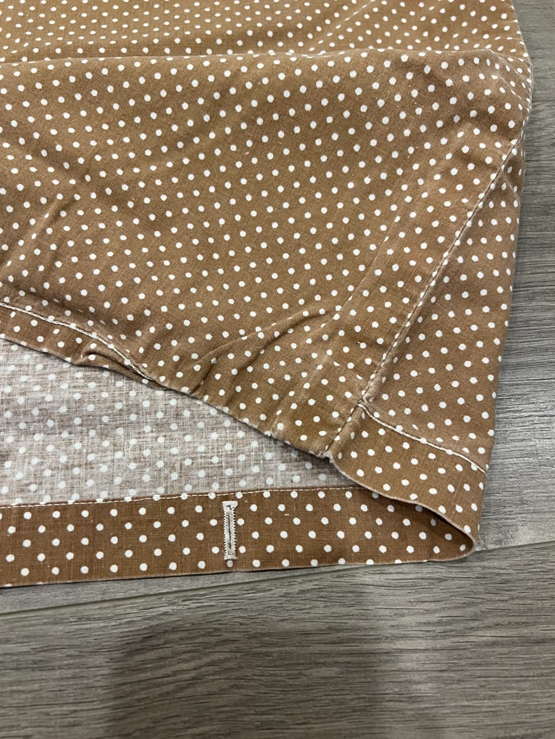 Brown and White Polka Dot Pillowcase / Duvet Cover Set image indicator(5)