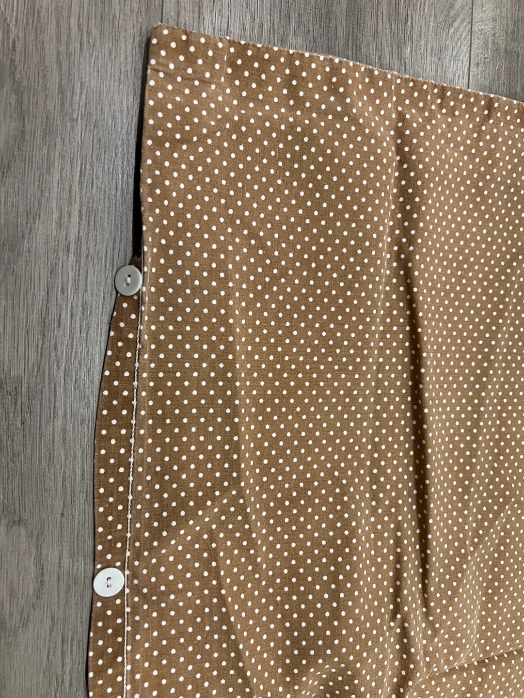 Brown and White Polka Dot Pillowcase / Duvet Cover Set image indicator(4)