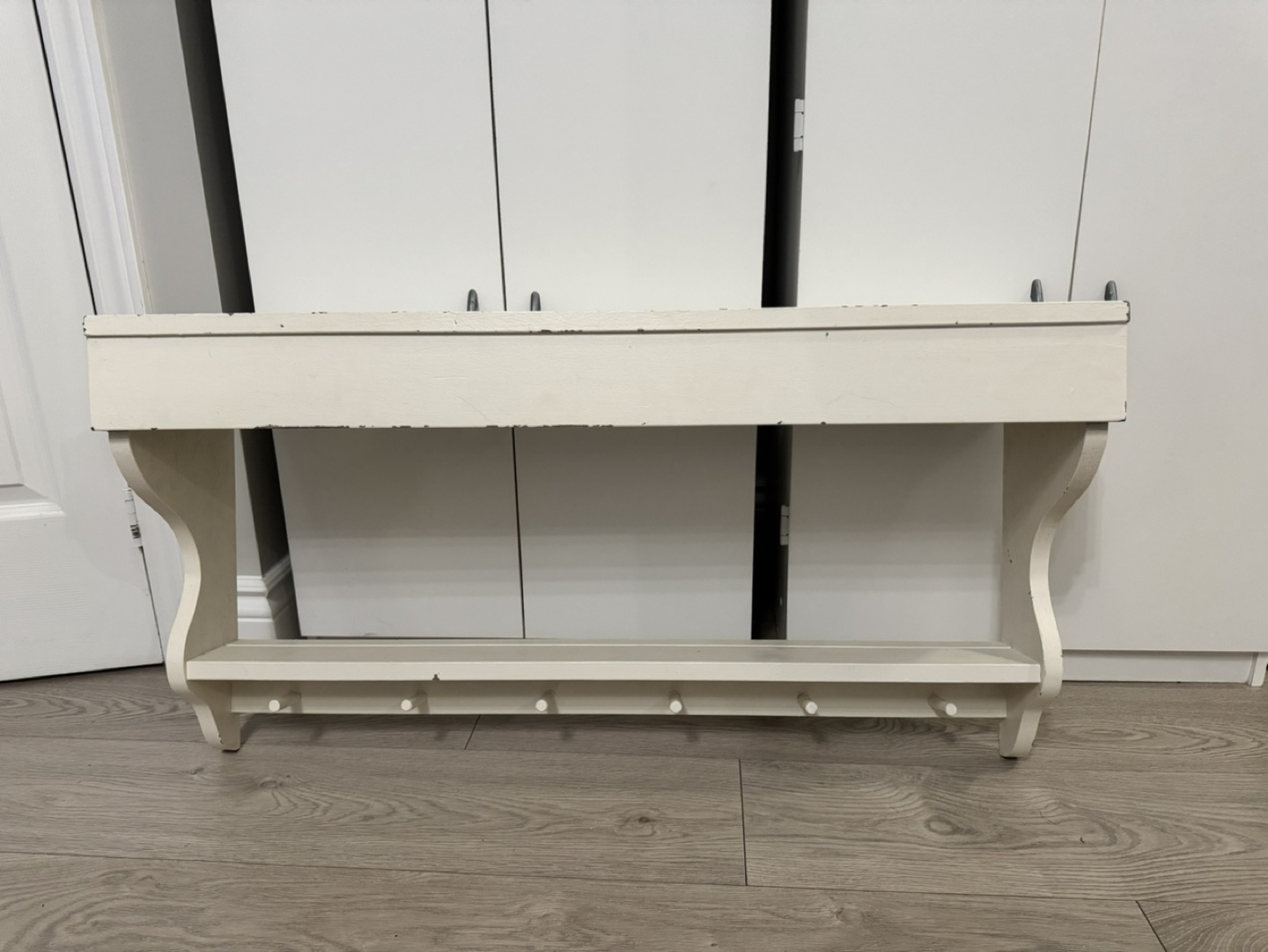 Wooden Shelf Coat & Hat Rack