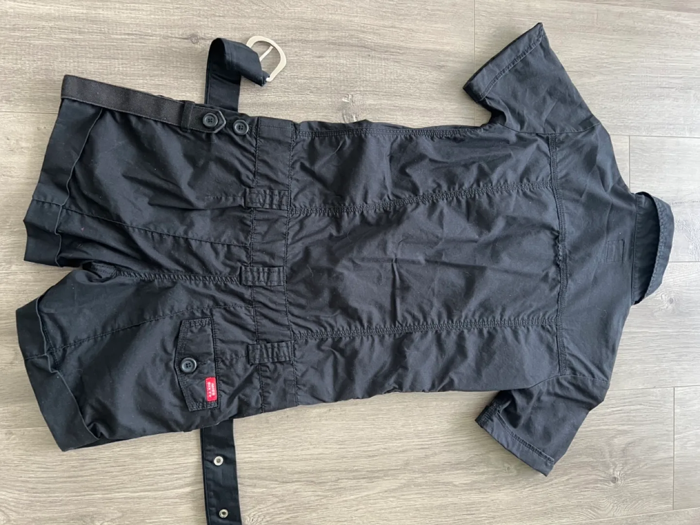 Miss Sixty Black Short Sleeve Button-Up Jumpsuit - Size Small image indicator(7)