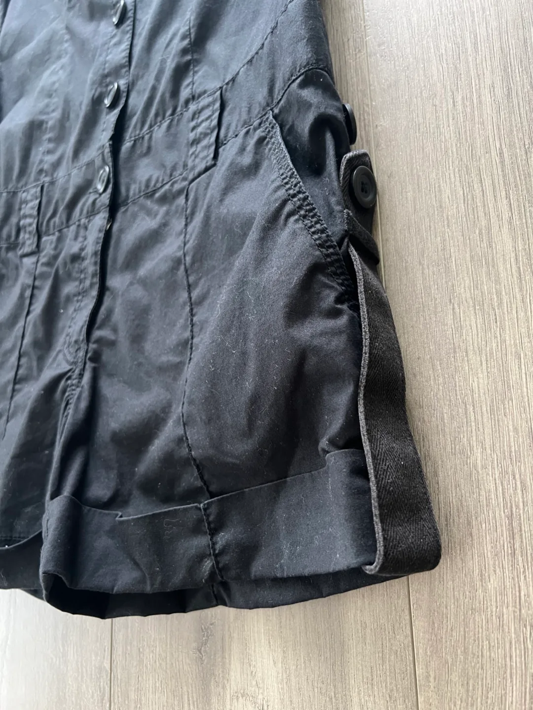 Miss Sixty Black Short Sleeve Button-Up Jumpsuit - Size Small image indicator(3)