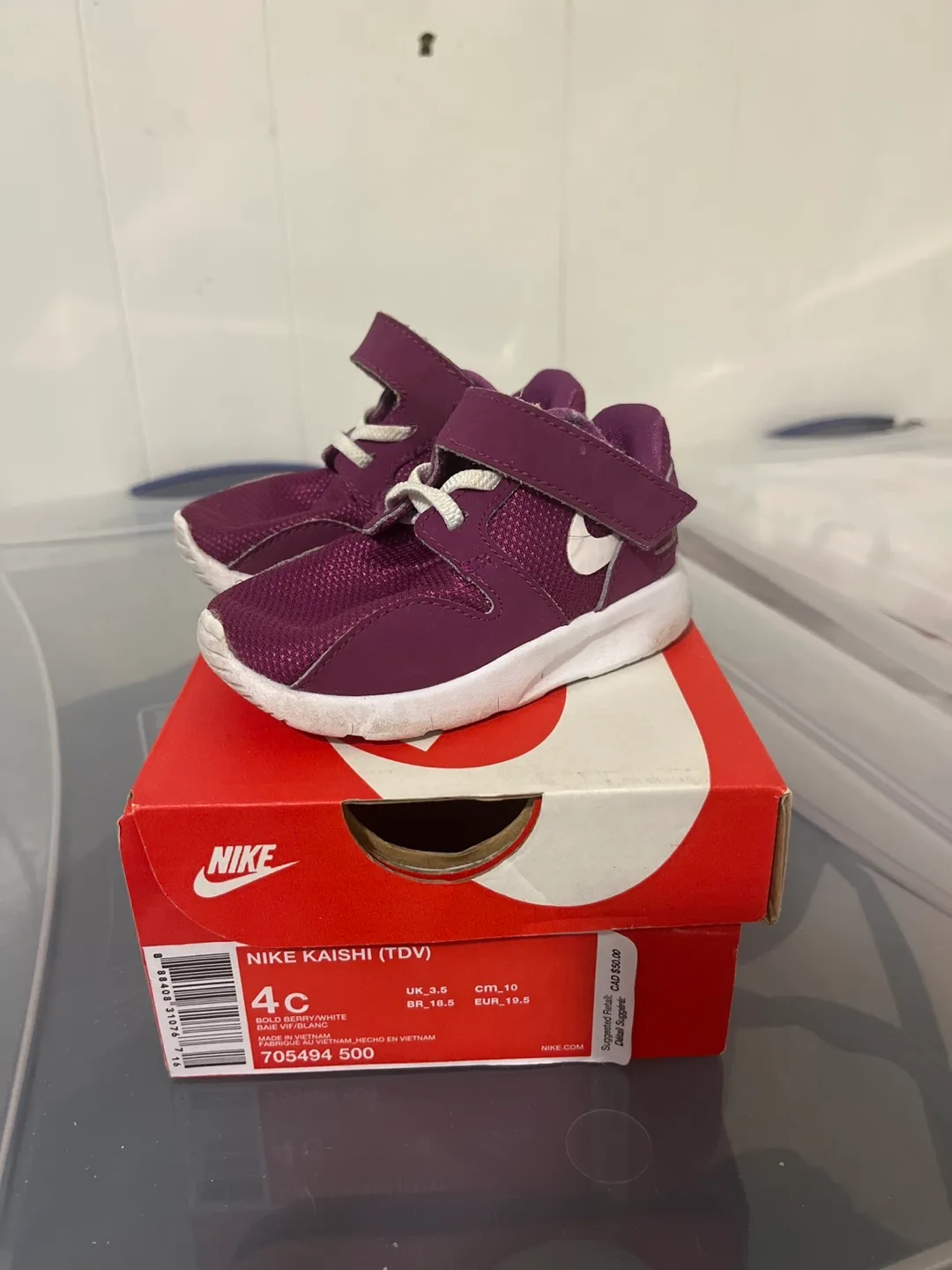Nike Kaishi TDV Baby Girl's Shoes Size 4C image indicator(2)