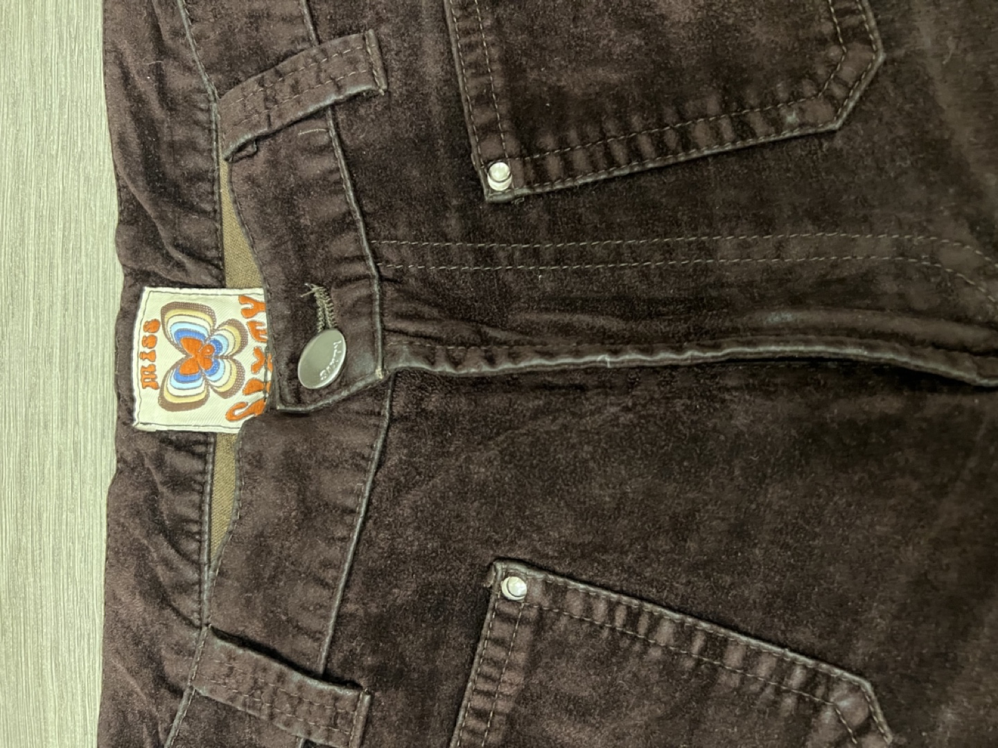 Vintage Sixty  Dark Brown Velvet Pants Size 28/29 - photo 5