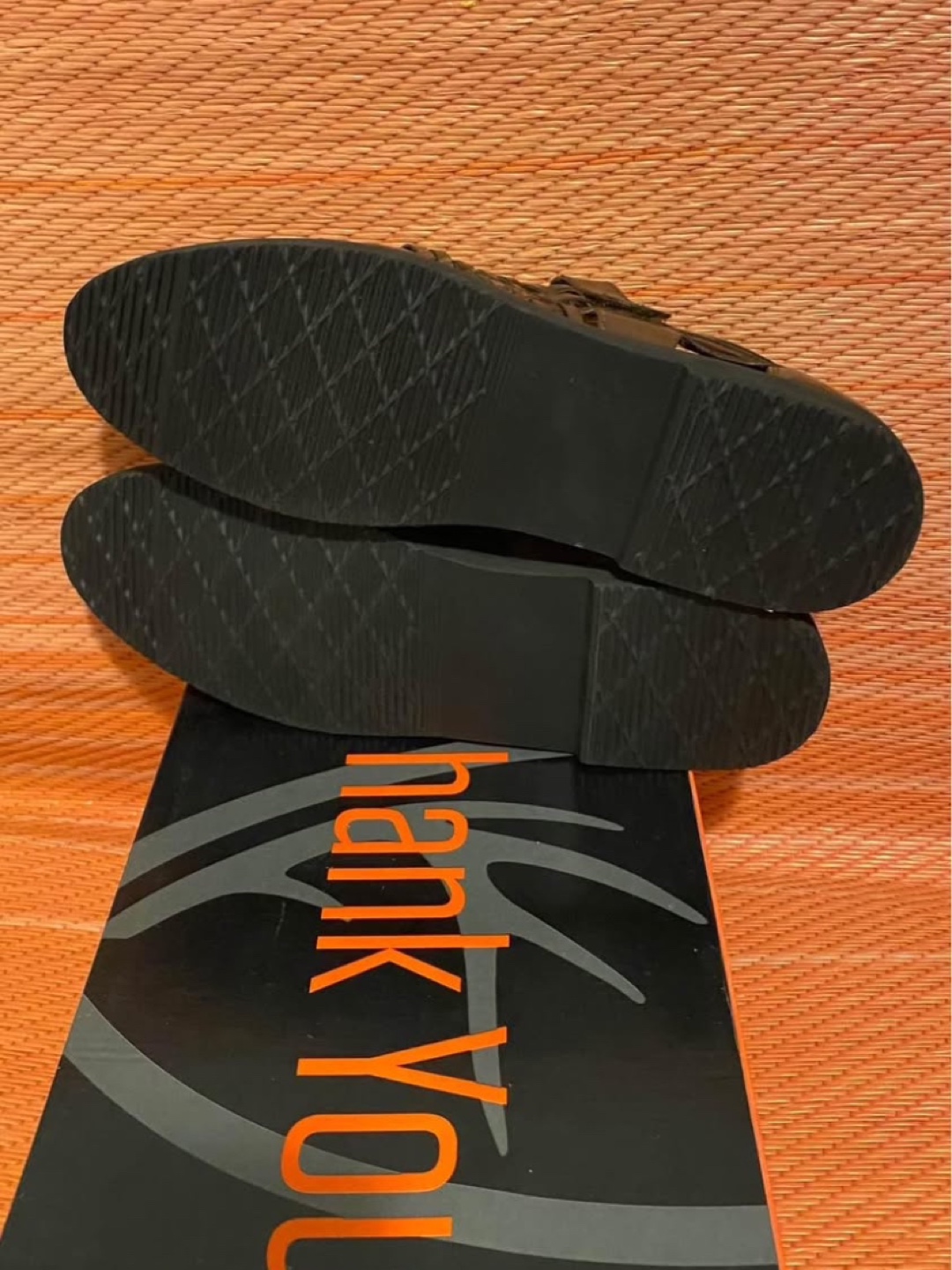 New Men's Deer Stags Brown Leather Woven Sandals - photo 4