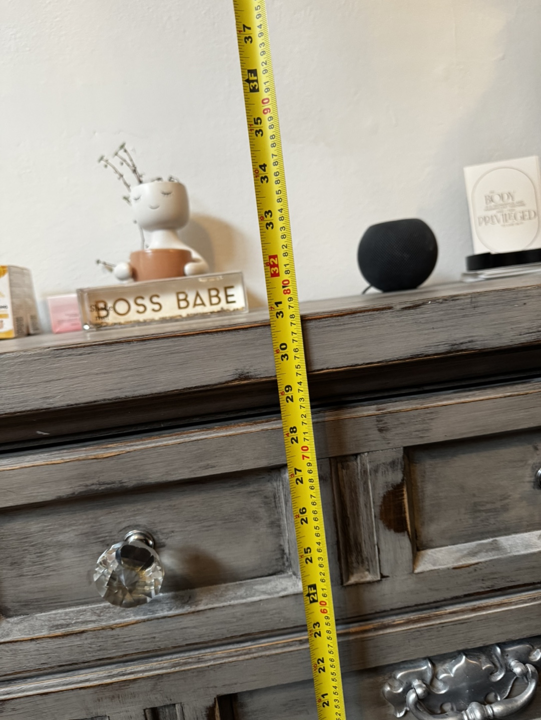 Vintage / antique grey sideboard and cabinet - photo 5