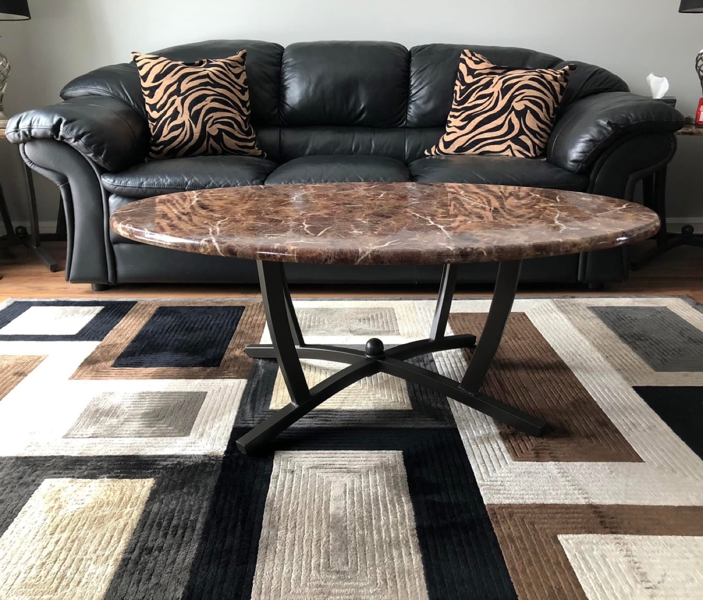 Marble Top Coffee Table Set