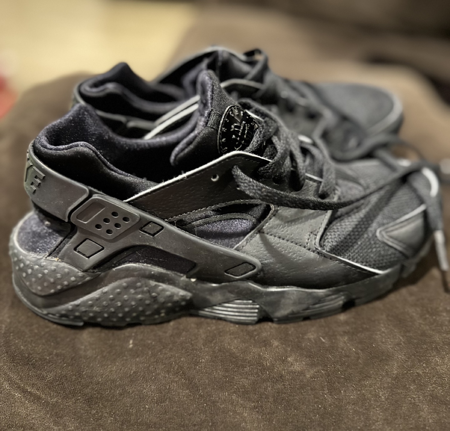 Nike Air Huarache Run All Black Sneakers - photo 2