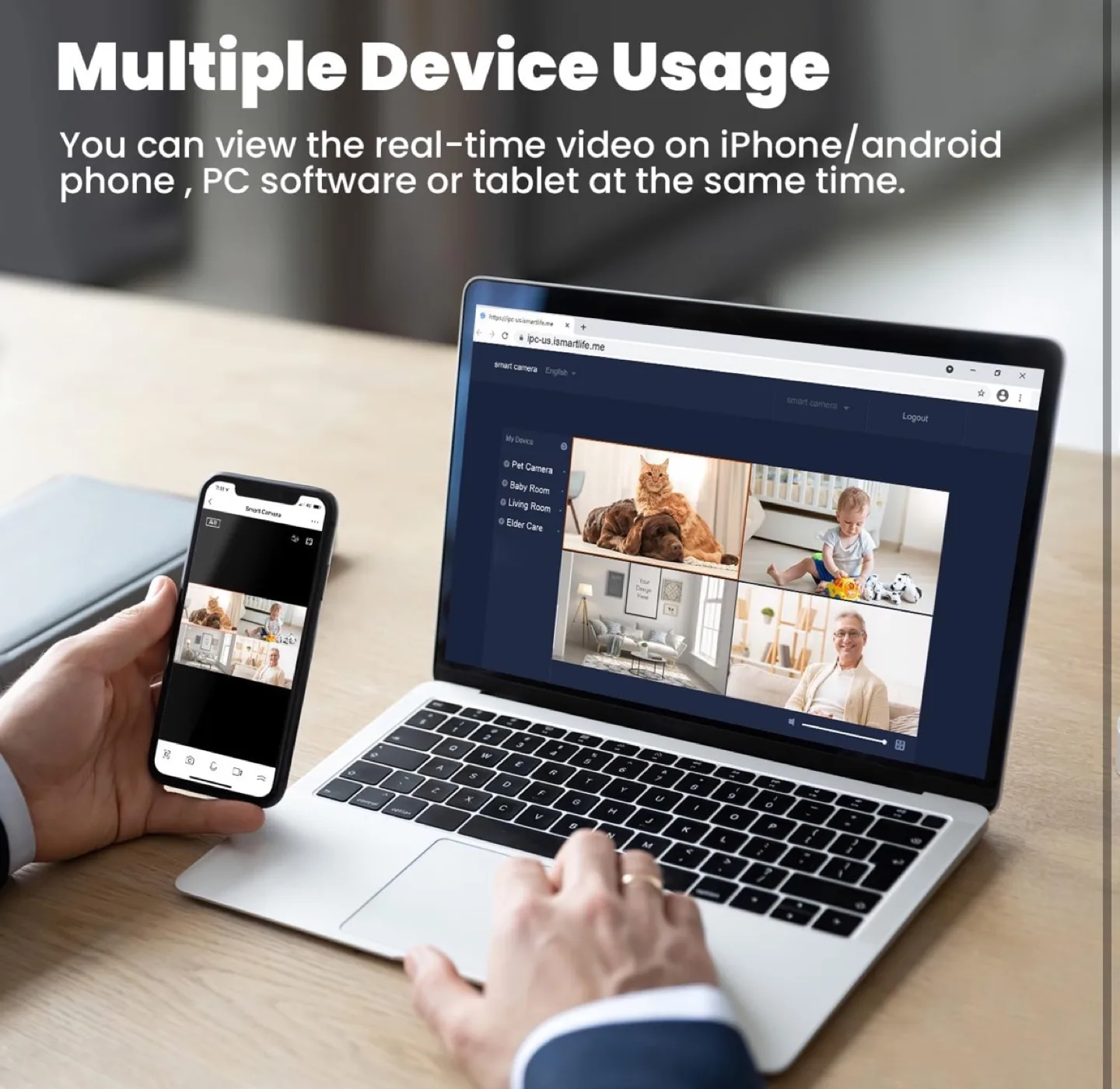 2K Indoor Security Camera, Litokam 360° View Pet Camera image indicator(9)