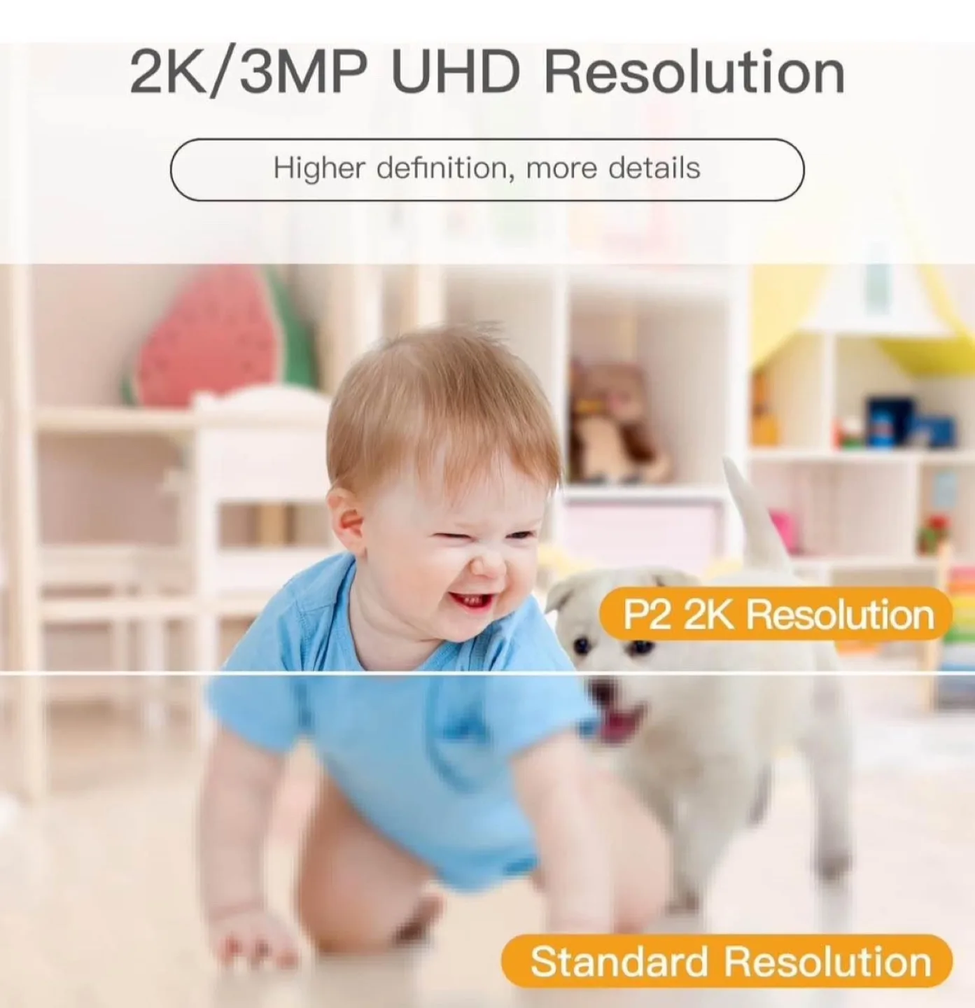 Security Camera 2K, Baby Monitor Dog Camera 2PCS f image indicator(2)