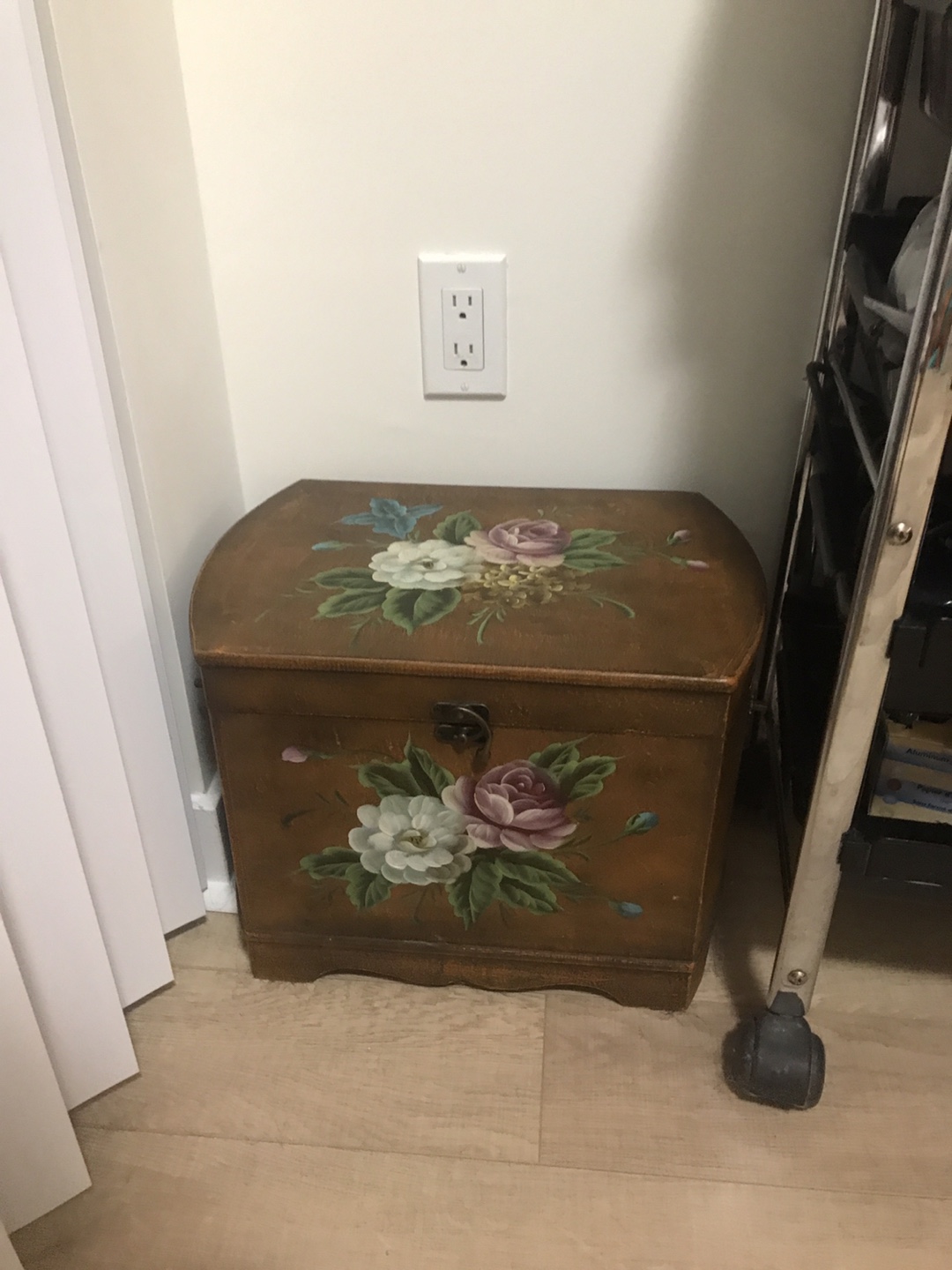Vintage Painted Wooden Chest