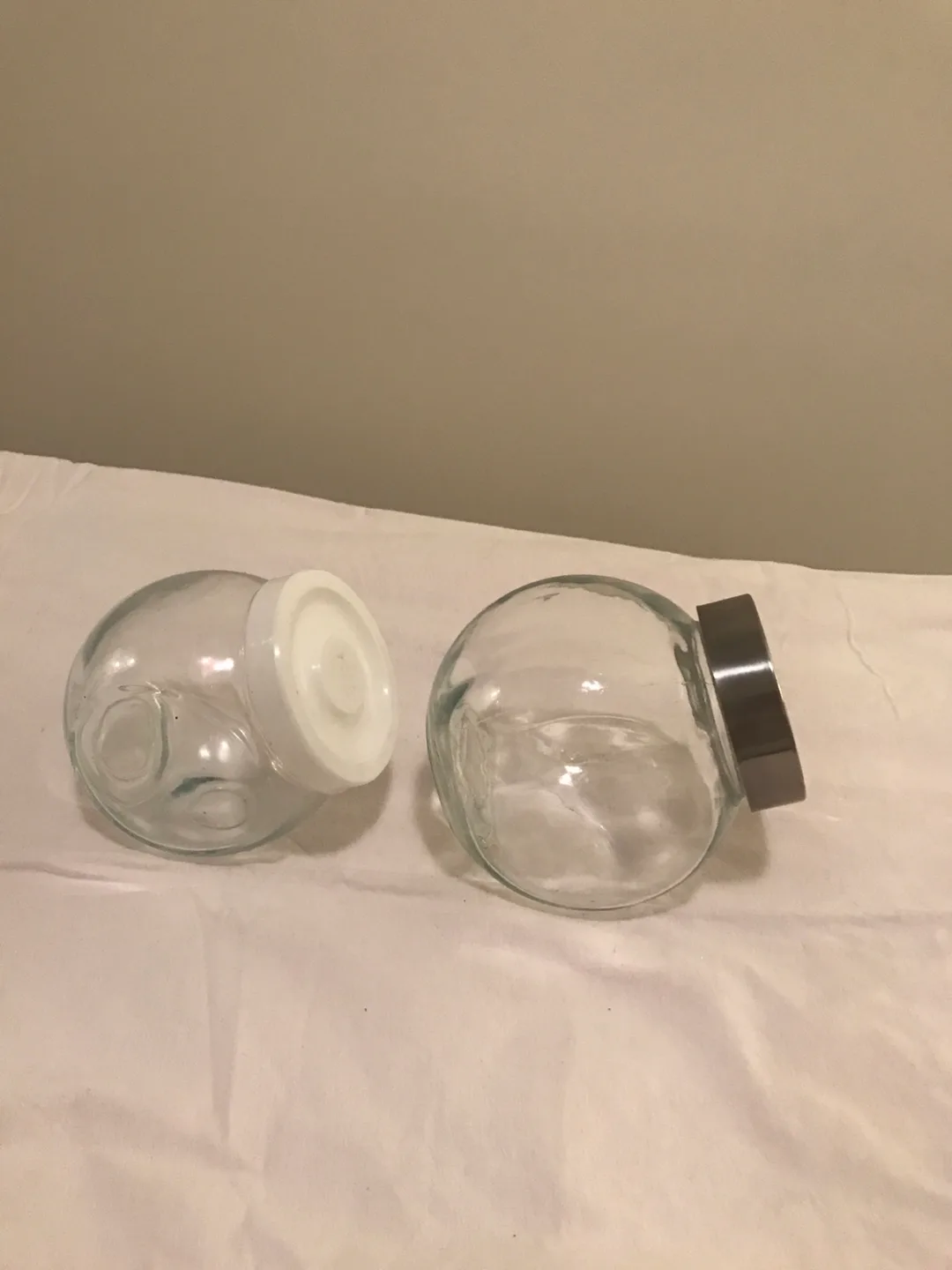 Two Glass Canisters with Lids image indicator(2)
