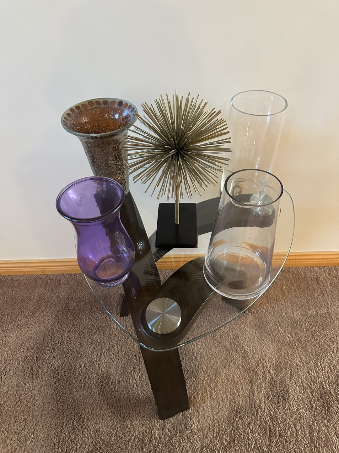 Modern Glass Top Accent Table - photo 5