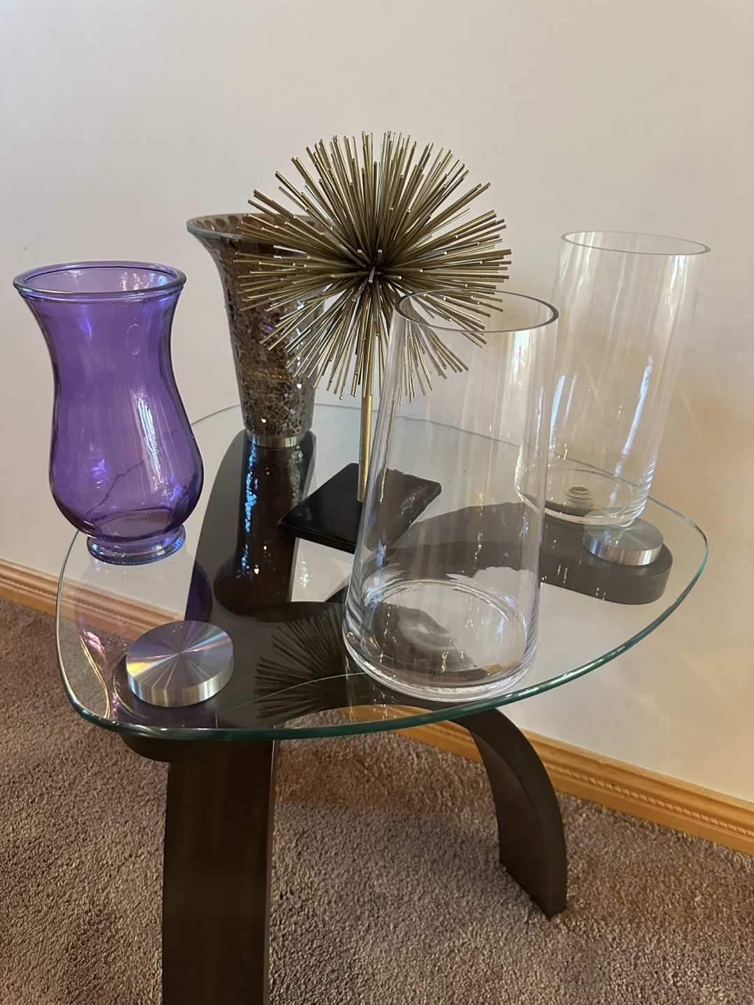 Modern Glass Top Accent Table - photo 4
