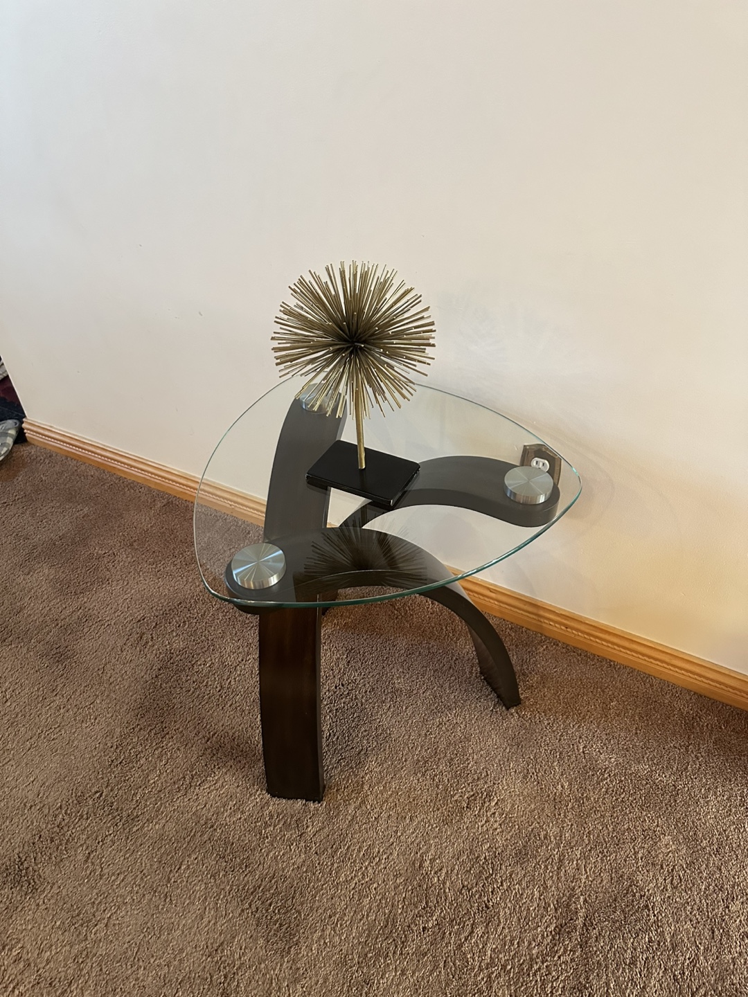 Modern Glass Top Accent Table - photo 3