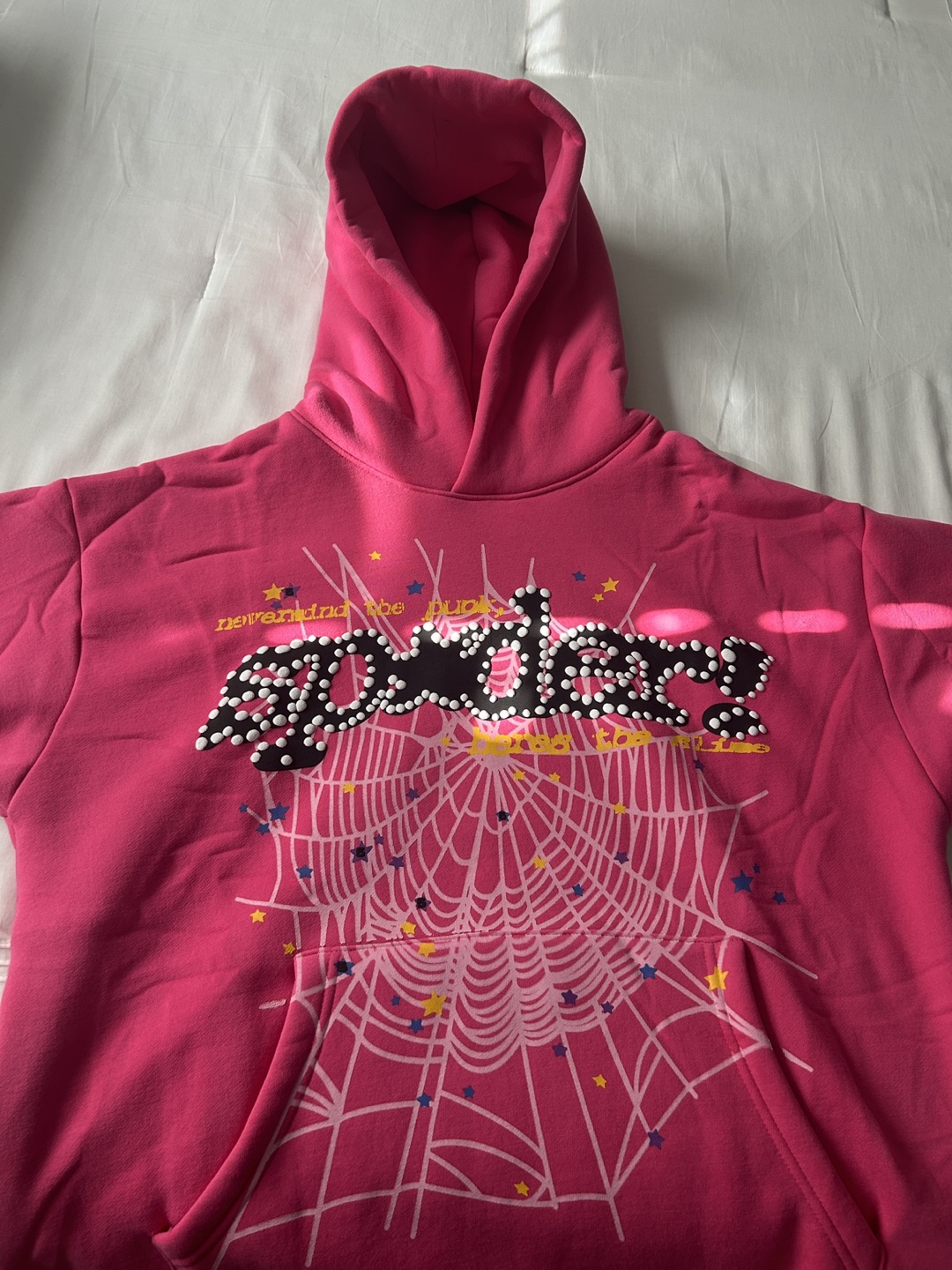 Pink SpiderWorld Hoodie Size Large