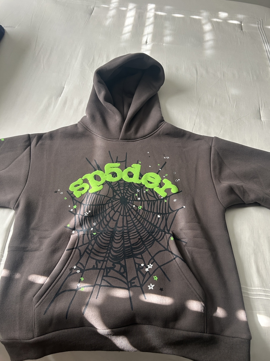 Sp5der Wait Web Hoodie 'Slate Grey'