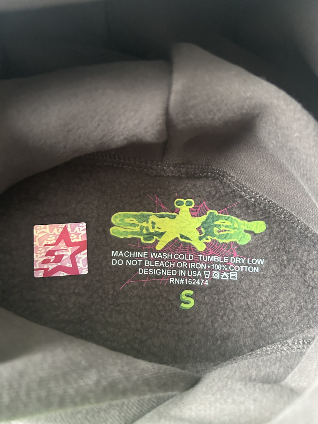 Sp5der Wait Web Hoodie 'Slate Grey' - photo 2