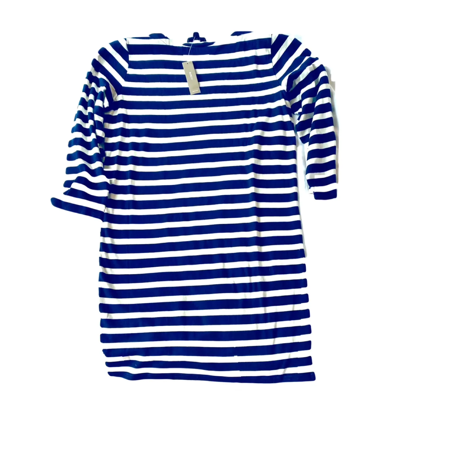 NWT J.Crew Navy and White Striped 3/4 Sleeve Dress Size Small image indicator(3)