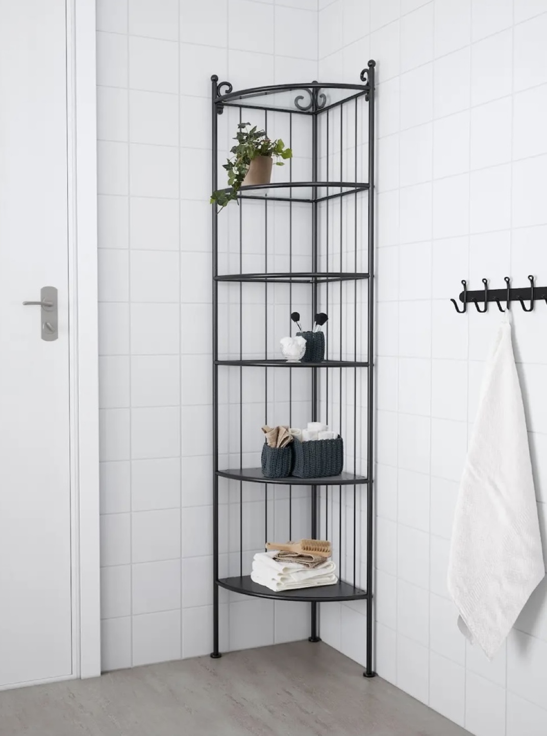 Black Corner Shelving Unit