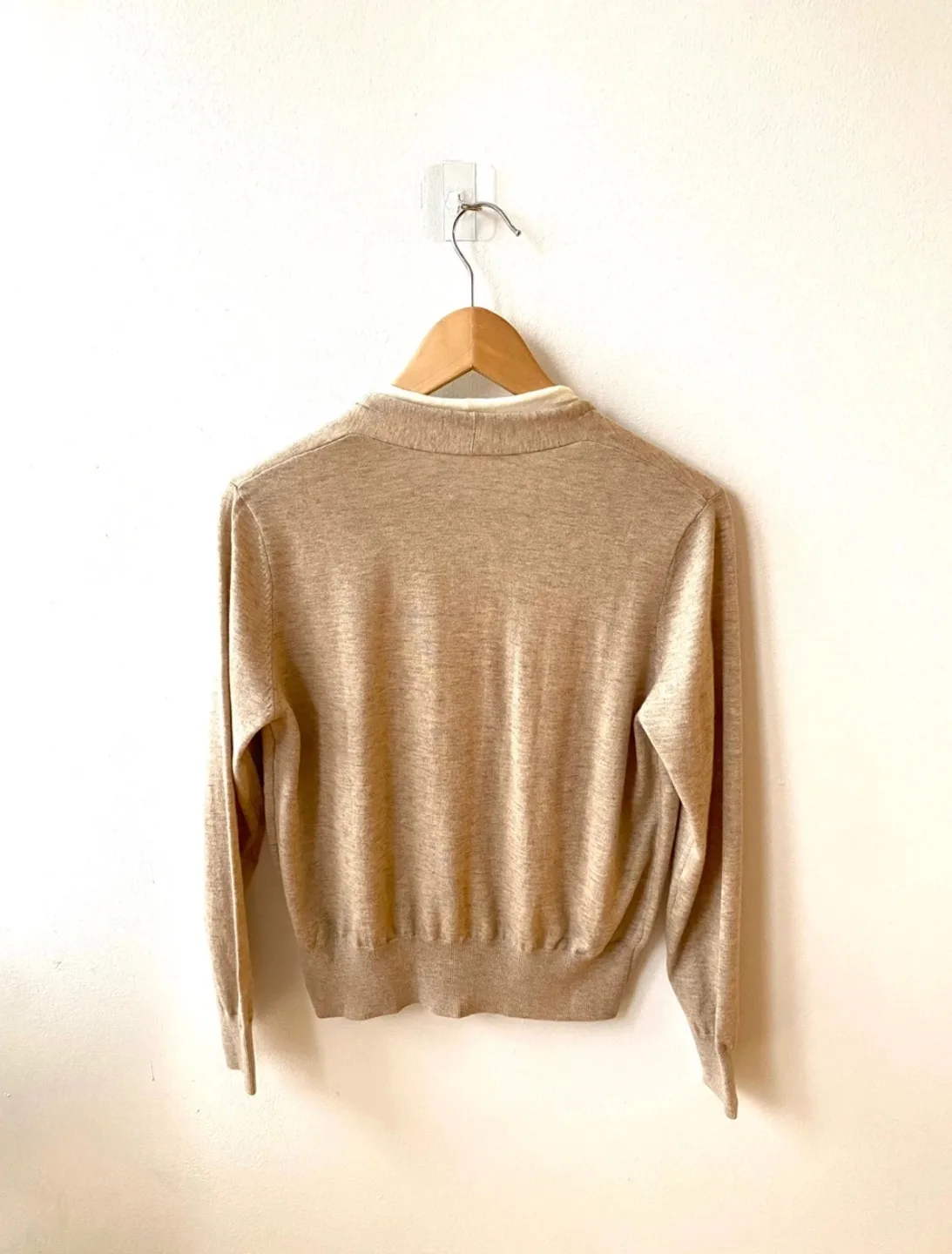 Beige and Cream Cardigan Sweater, fits size 2-4!🥰 image indicator(2)