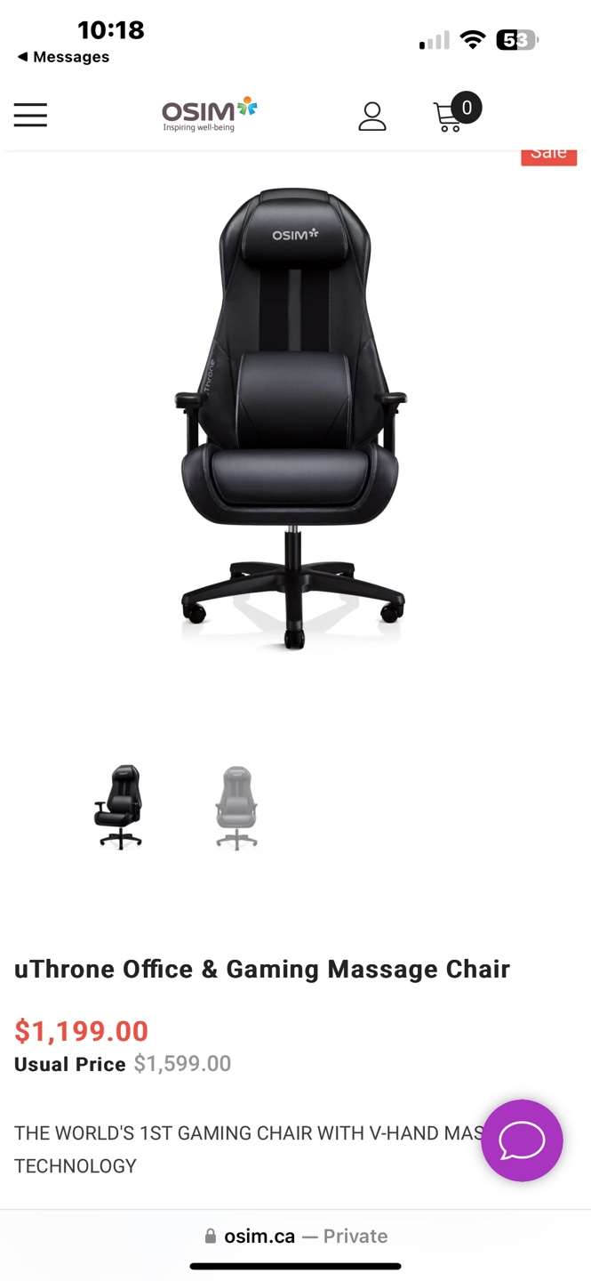 OSIM uThrone Office & Gaming Massage Chair - photo 3