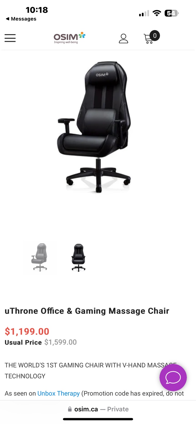 OSIM uThrone Office & Gaming Massage Chair - photo 2