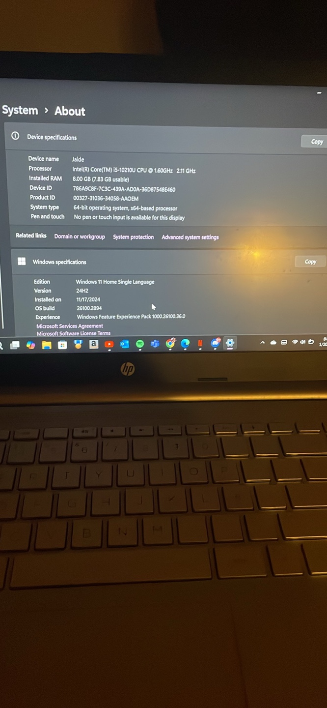 HP Laptop - Intel Core i5-10210U