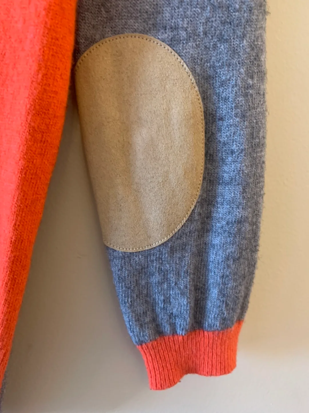 J.Crew Orange and Grey Colourblock Sweater image indicator(3)