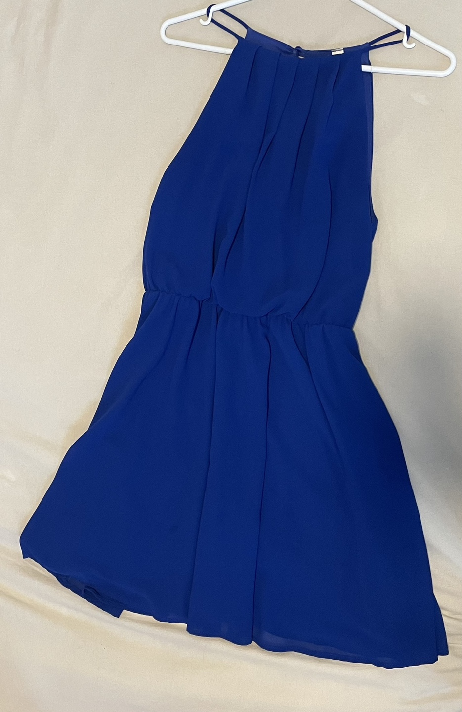 Lovely Day Royal Blue Halter Mini Dress