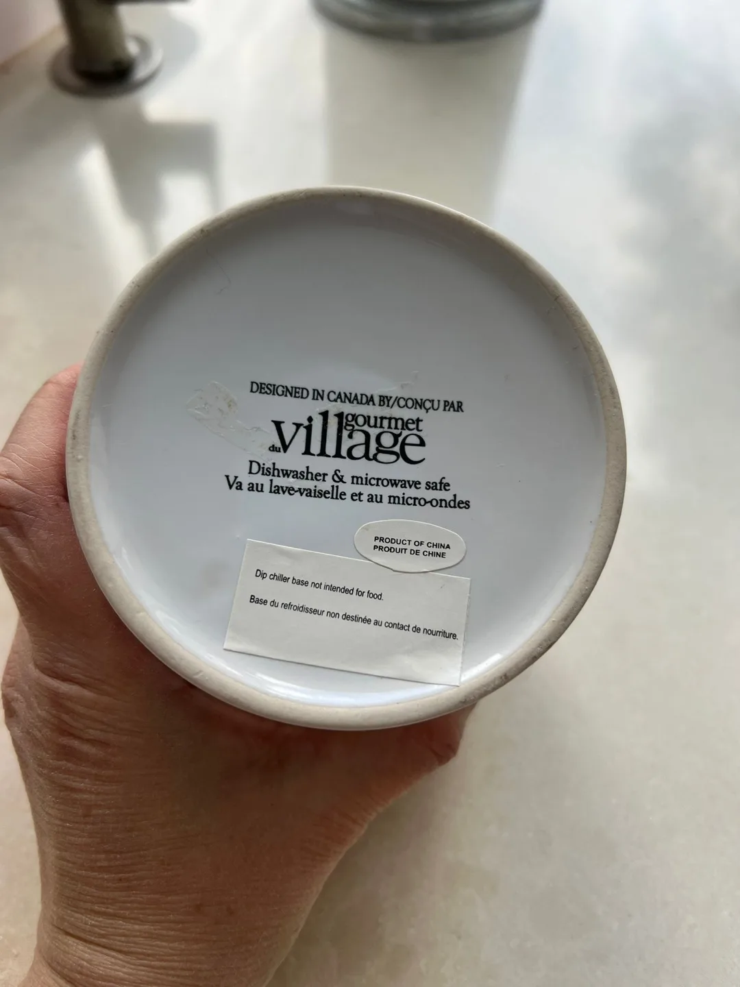 Gourmet Village White Ceramic dip Chiller image indicator(2)