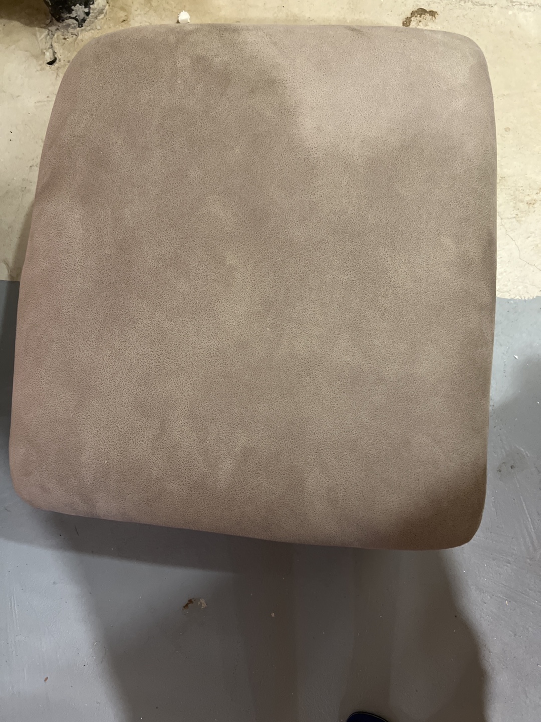 Beige Upholstered Ottoman - photo 2