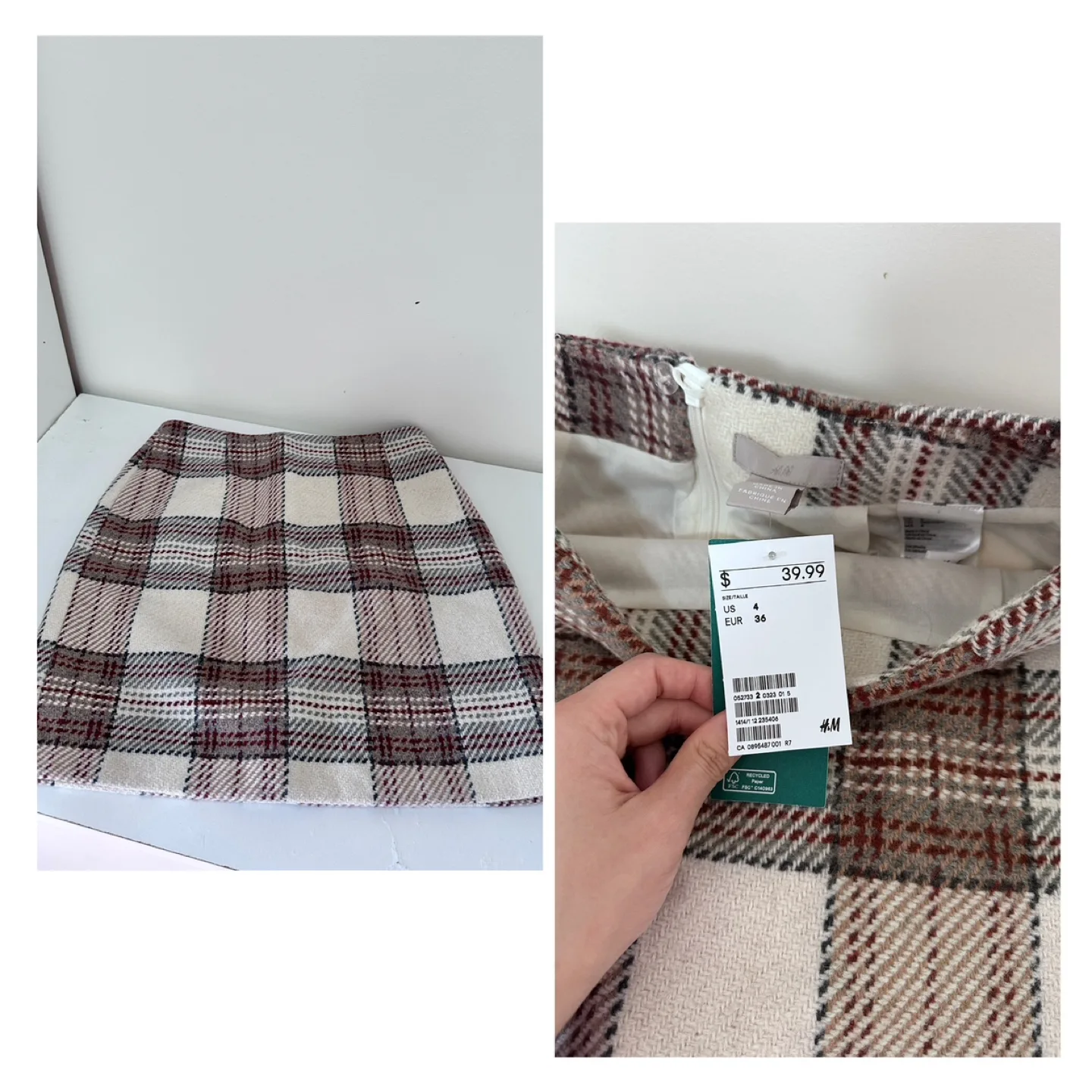 H&M Women's Plaid Mini Skirt thumbnail