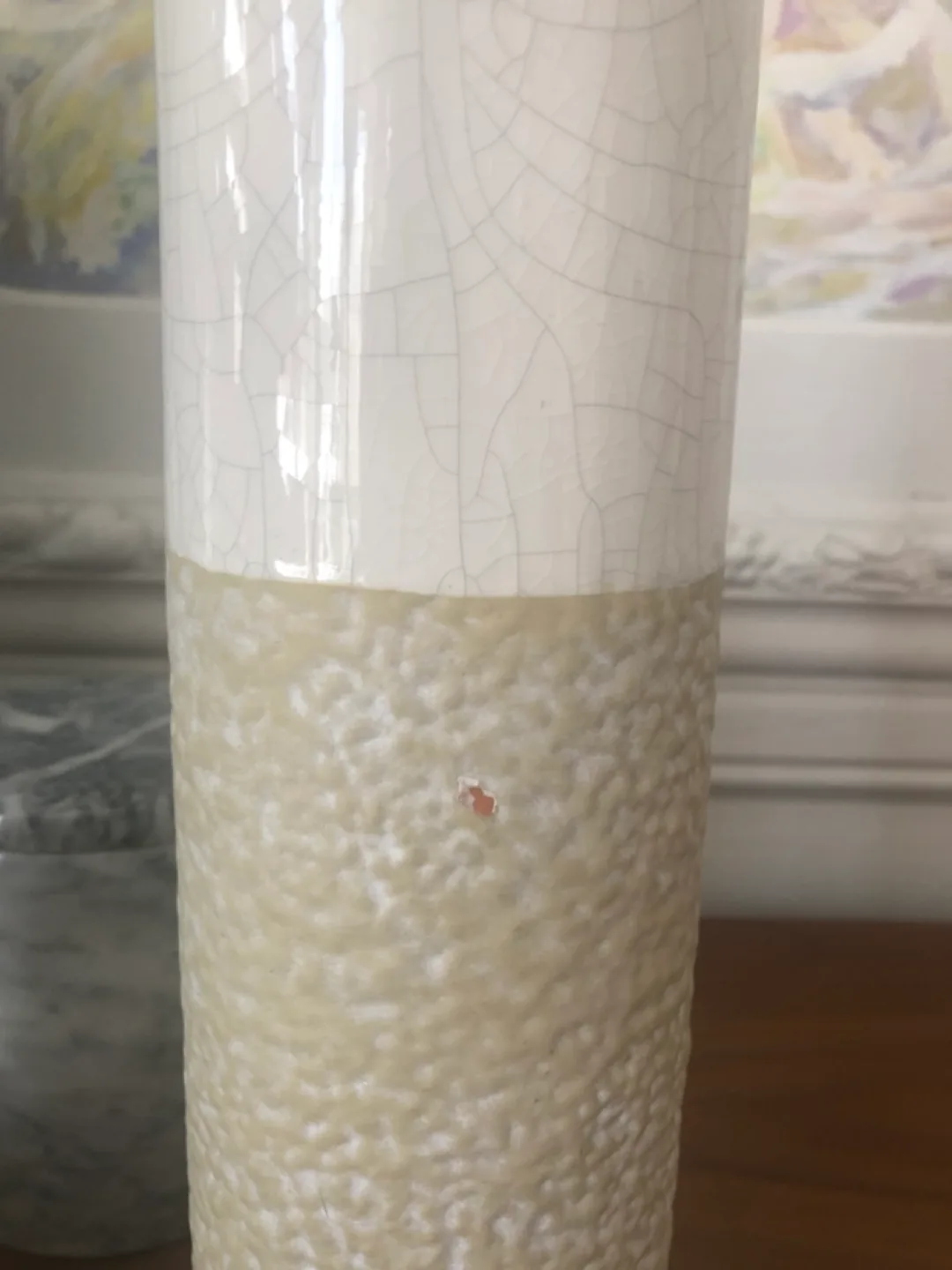 Unique Ceramic Vase - Cream and White image indicator(2)