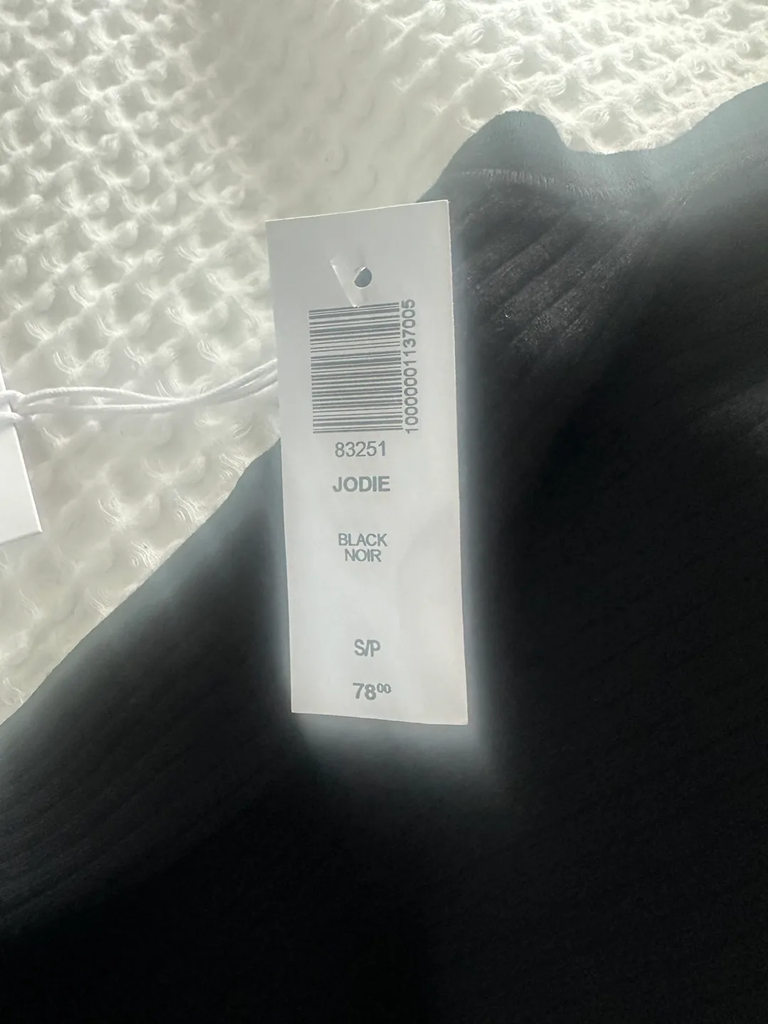 Aritzia Black Ribbed Knit Mini Dress image indicator(2)