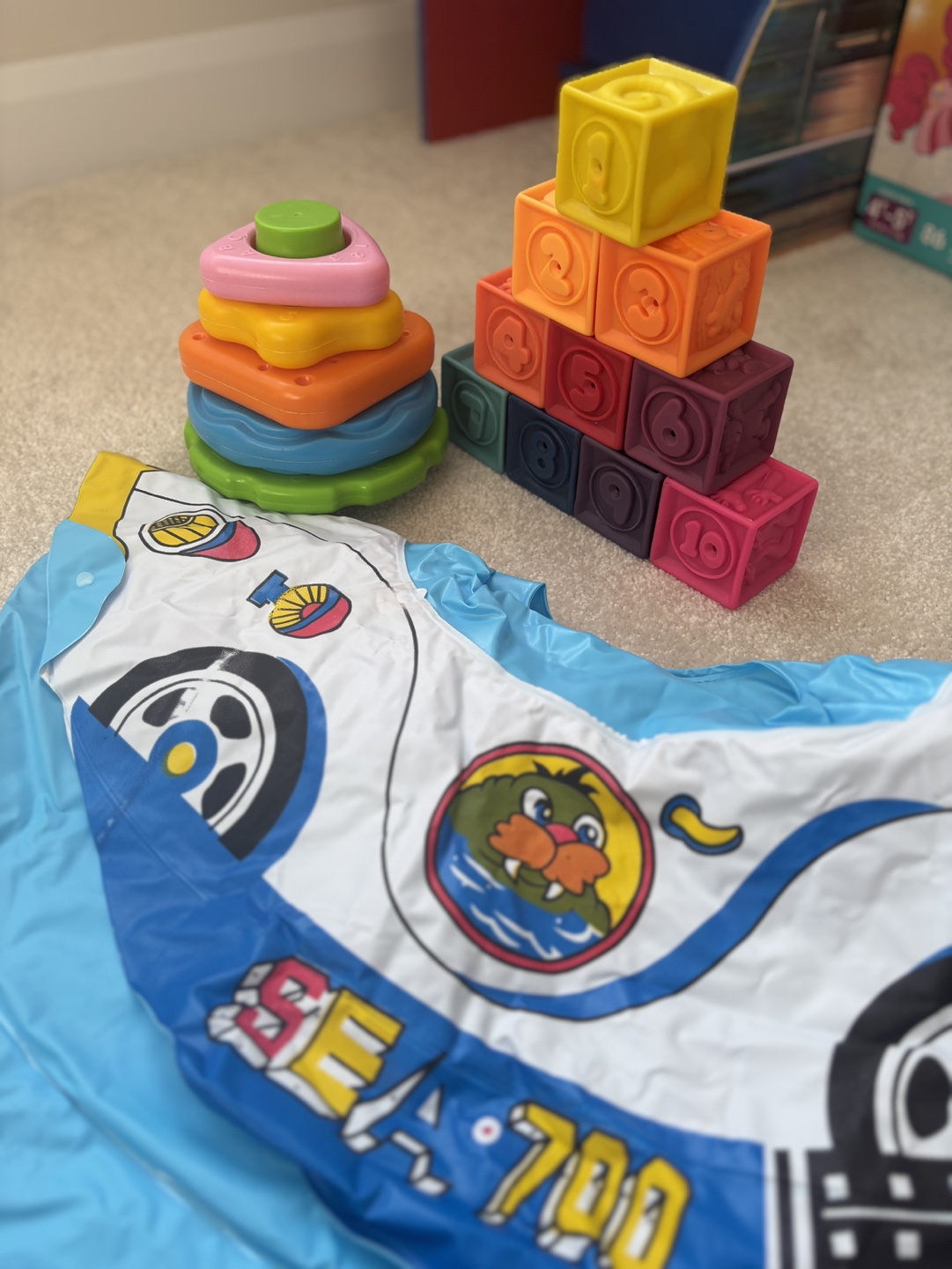 Infant Bundle: Baby Swim Ring and Stacking Toys