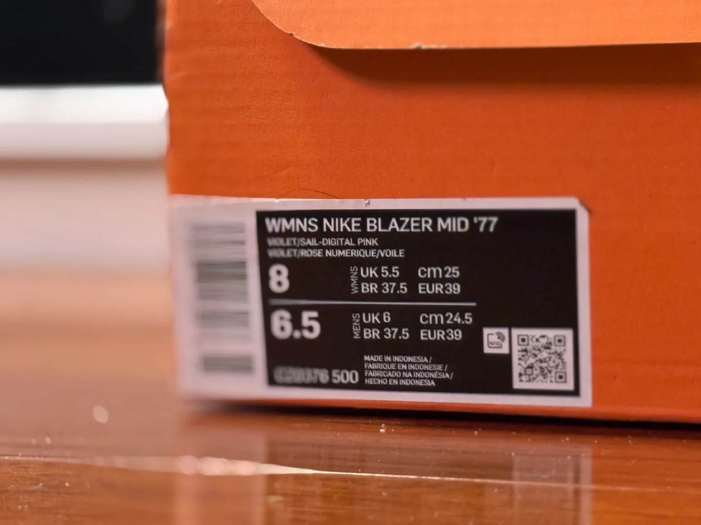 Women’s Nike Blazer Mid ‘77 - 8W/6.5M - Violet/Sail-Digital Pink image indicator(7)