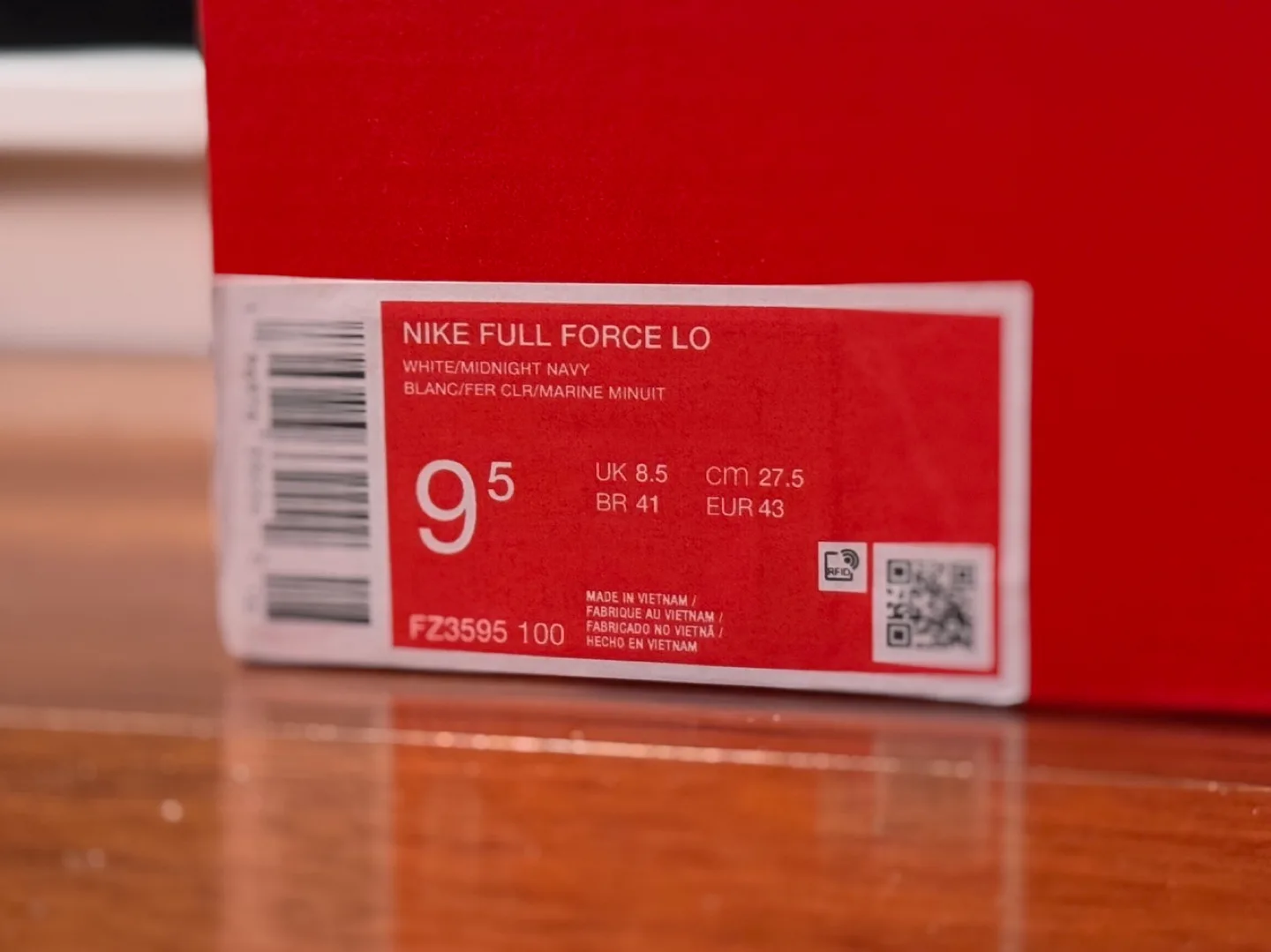 Nike Full Force Lo Basketball Shoe - 9.5M - White/Midnight Navy image indicator(7)