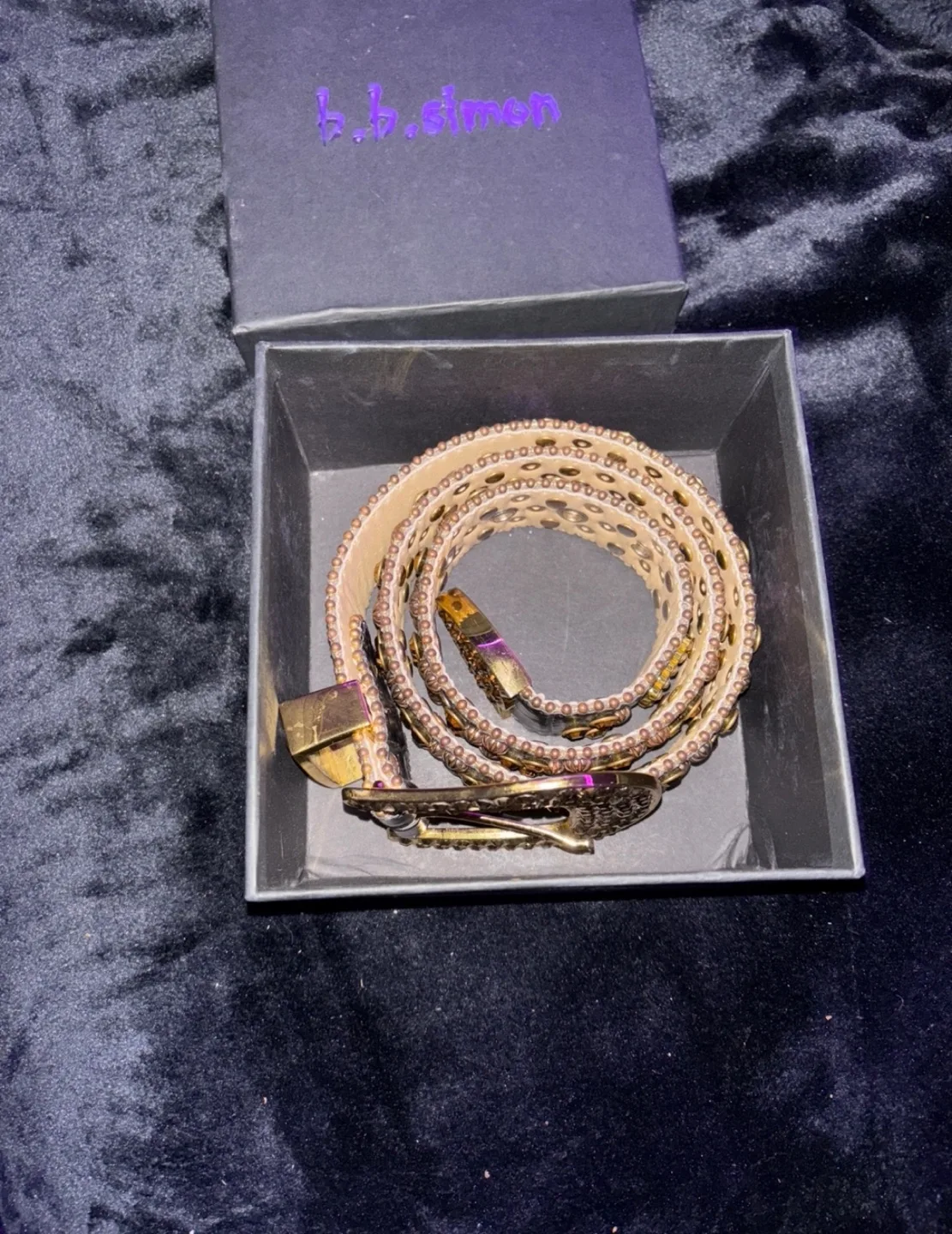 Authentic B.B. Simon Belt image indicator(3)