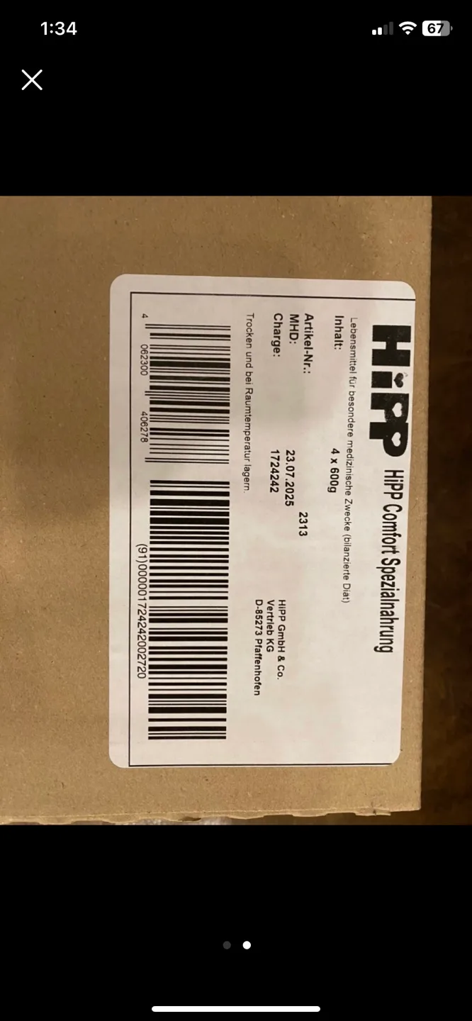 HiPP German Comfort Formula (1 x 600g Box) image indicator(2)