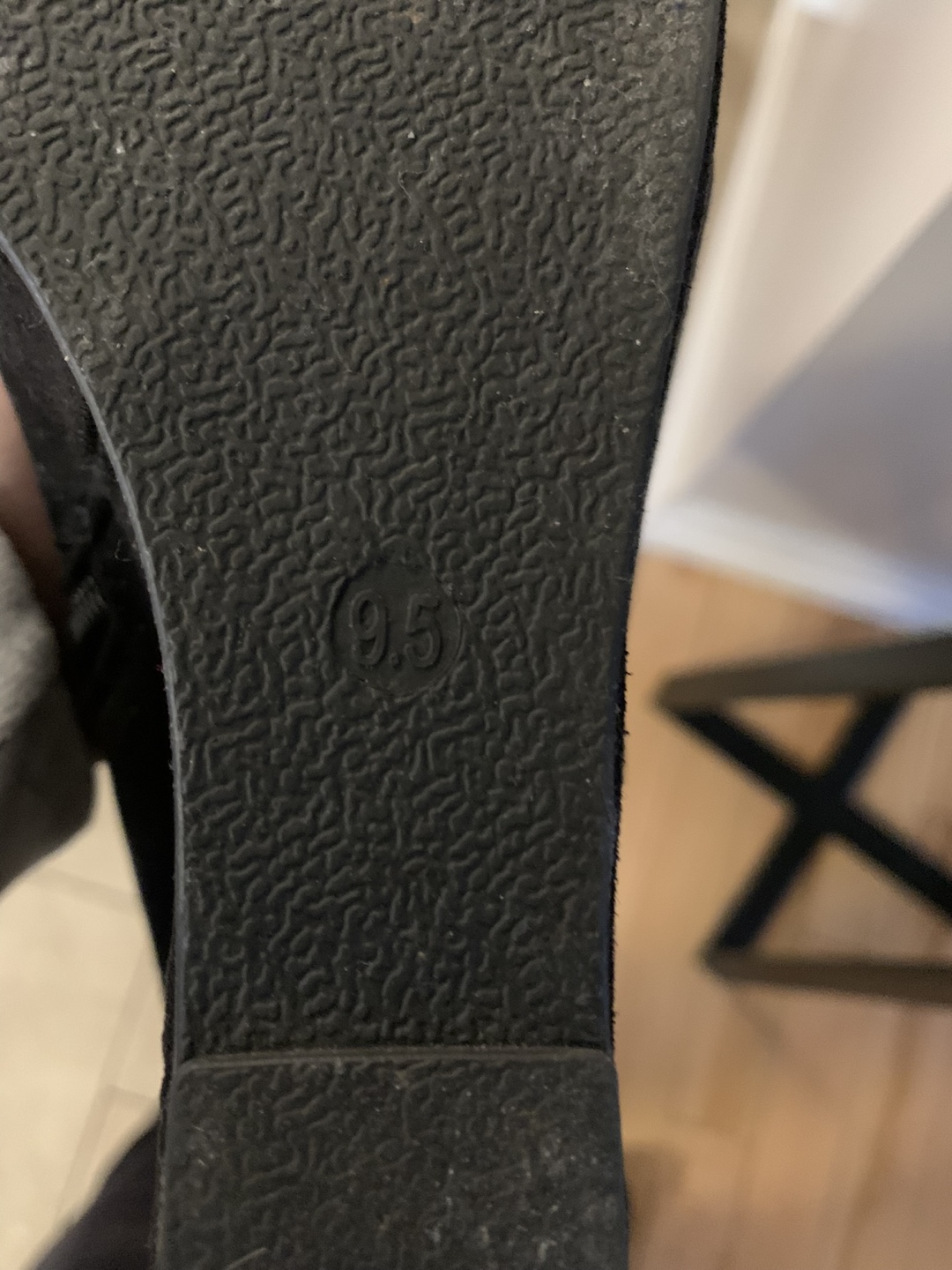 Women's Black Suede Knee-High Wedge Boots - Size 9.5 - photo 3