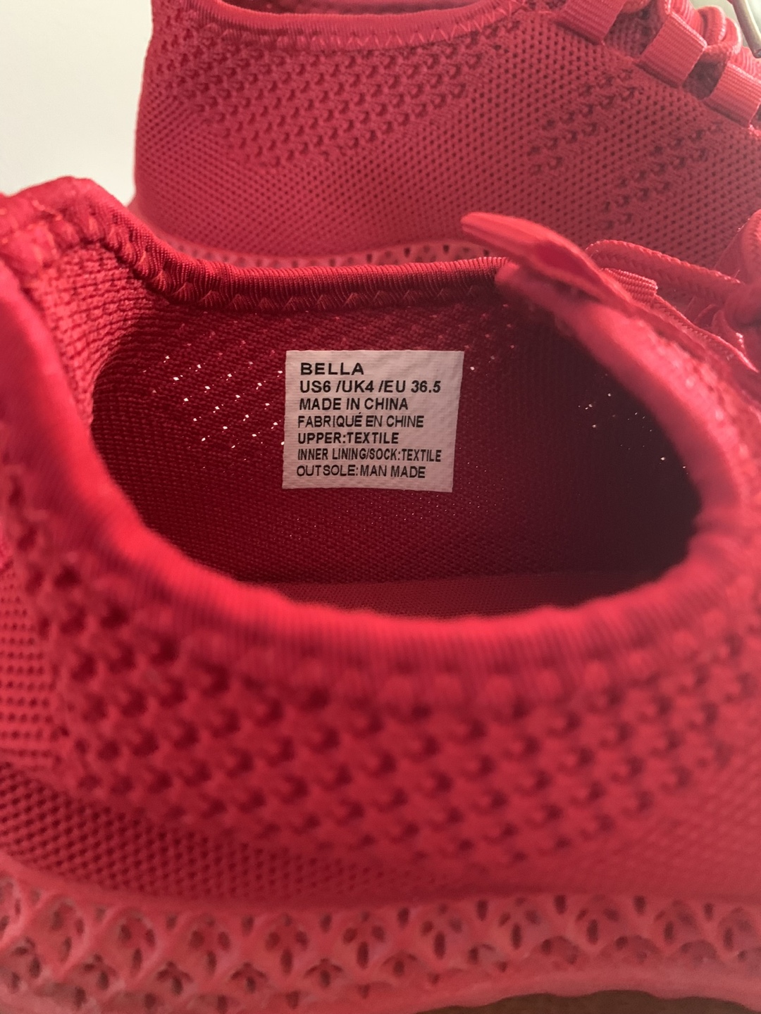 Women's Red Knit Sneakers - Size US6/UK4/EU36.5 - photo 3