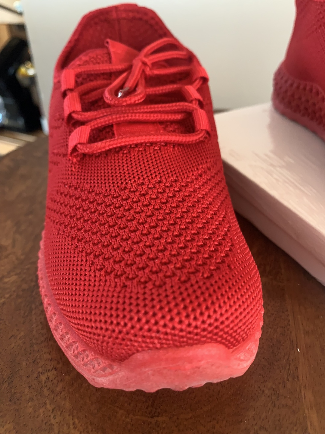 Women's Red Knit Sneakers - Size US6/UK4/EU36.5 - photo 2