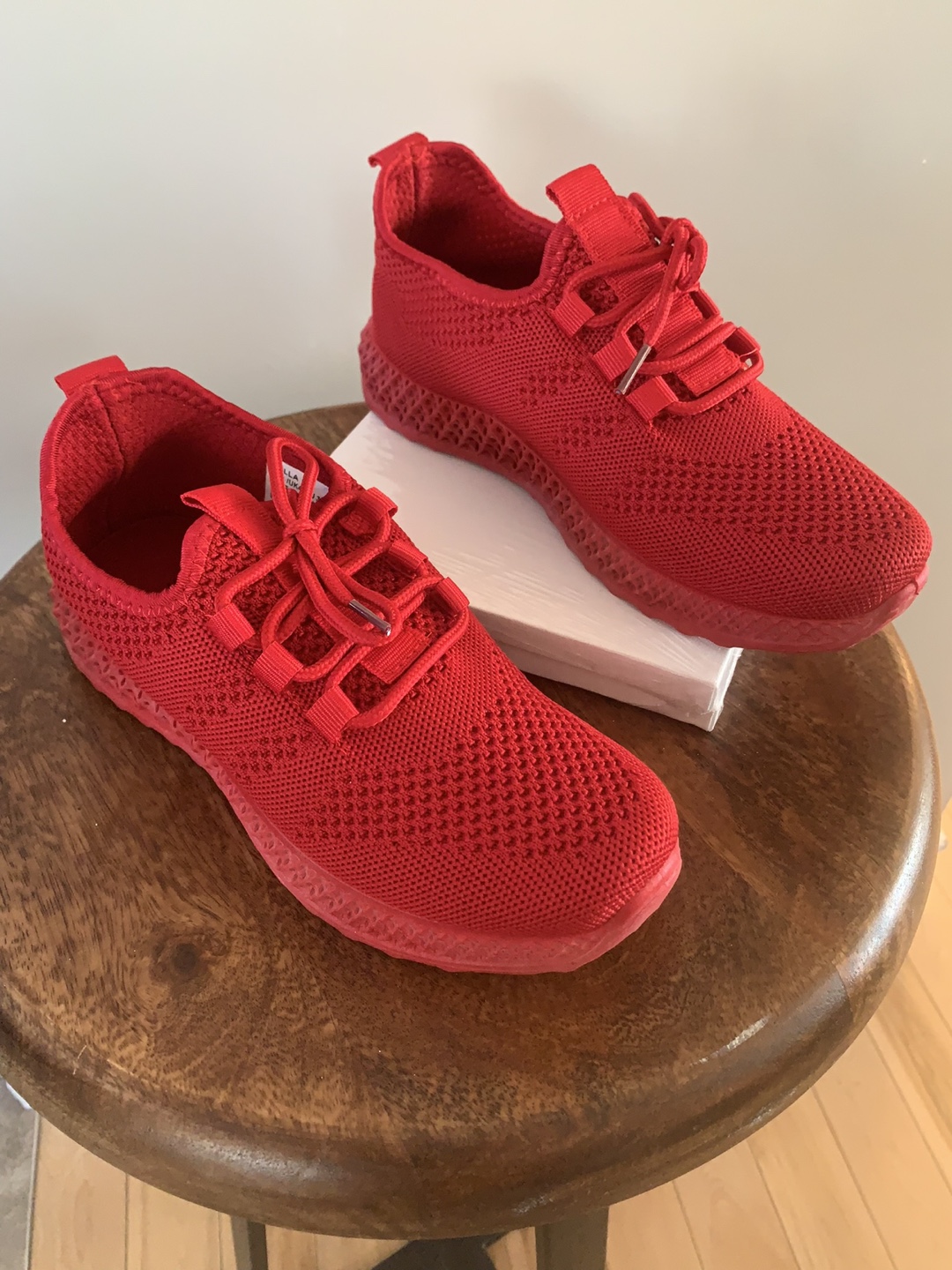 Women's Red Knit Sneakers - Size US6/UK4/EU36.5