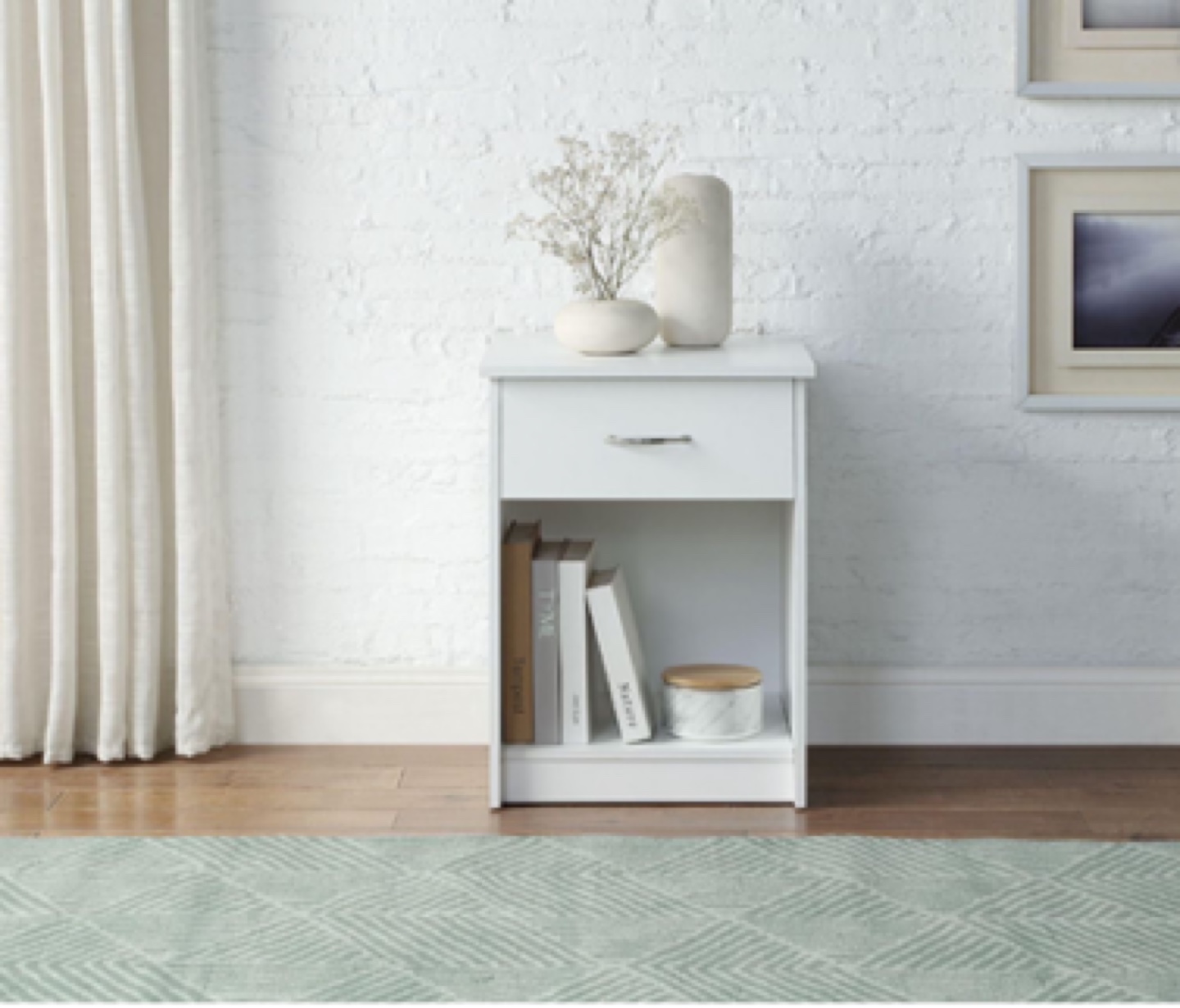 Mainstays Single Drawer Nightstand, 1 drawer, 24” tall - photo 3