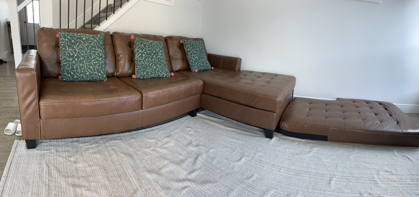 Brown Leather Sectional Sofa