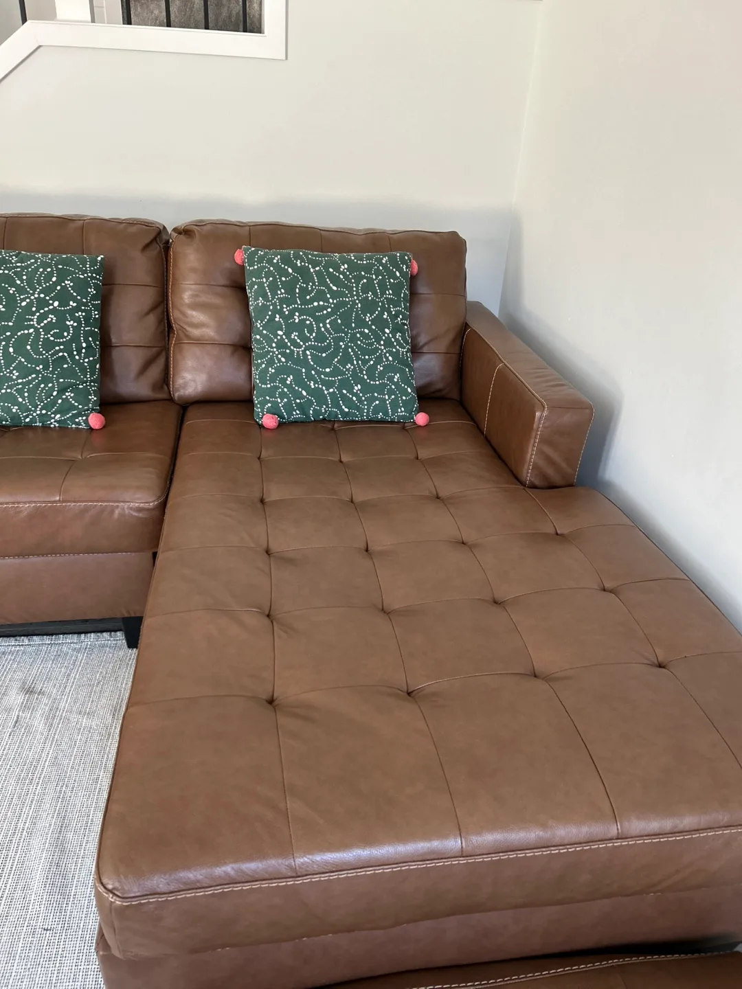 Brown Leather Sectional Sofa image indicator(5)